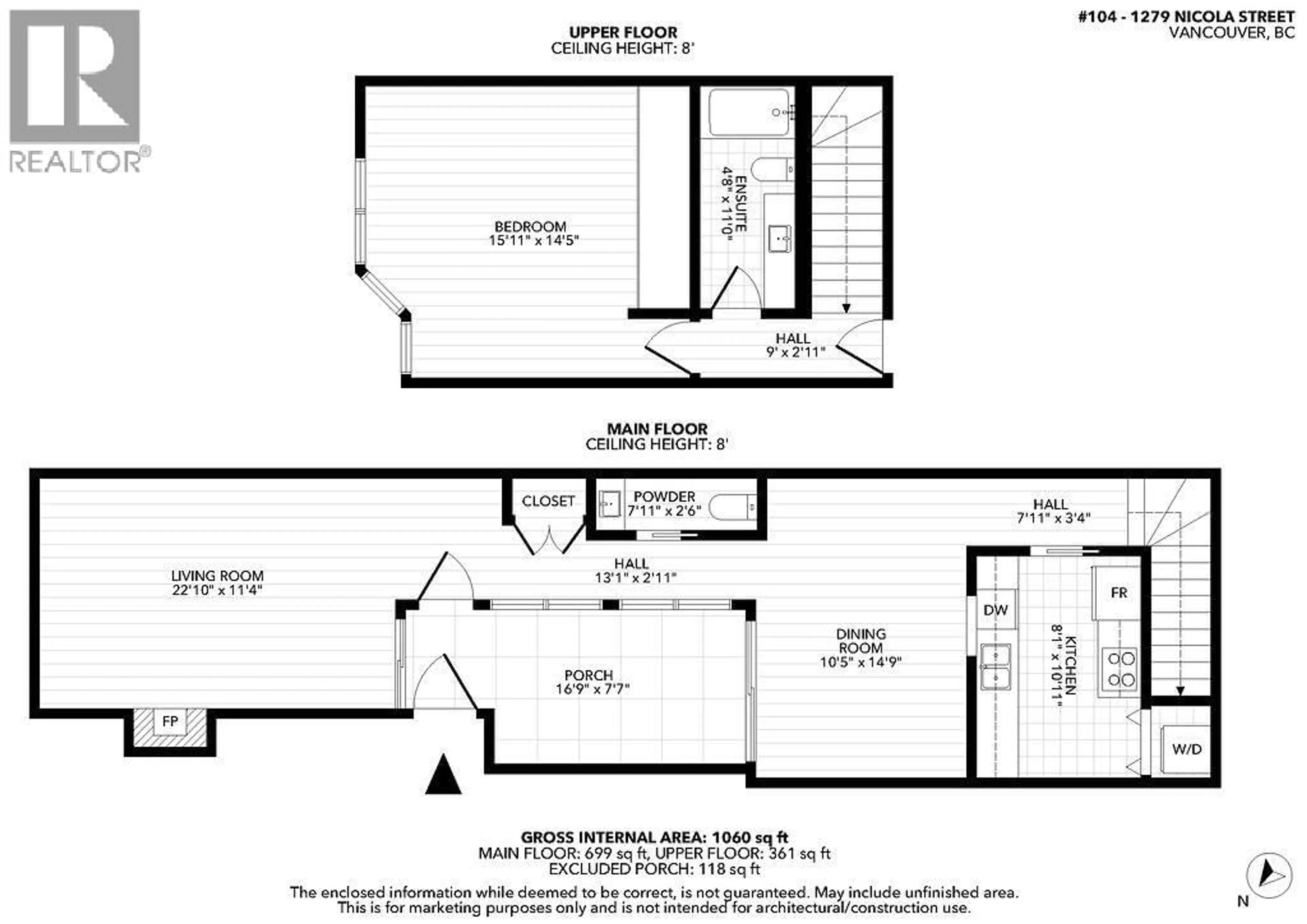 Floor plan for 104 - 1279 NICOLA STREET, Vancouver British Columbia V6G2E8