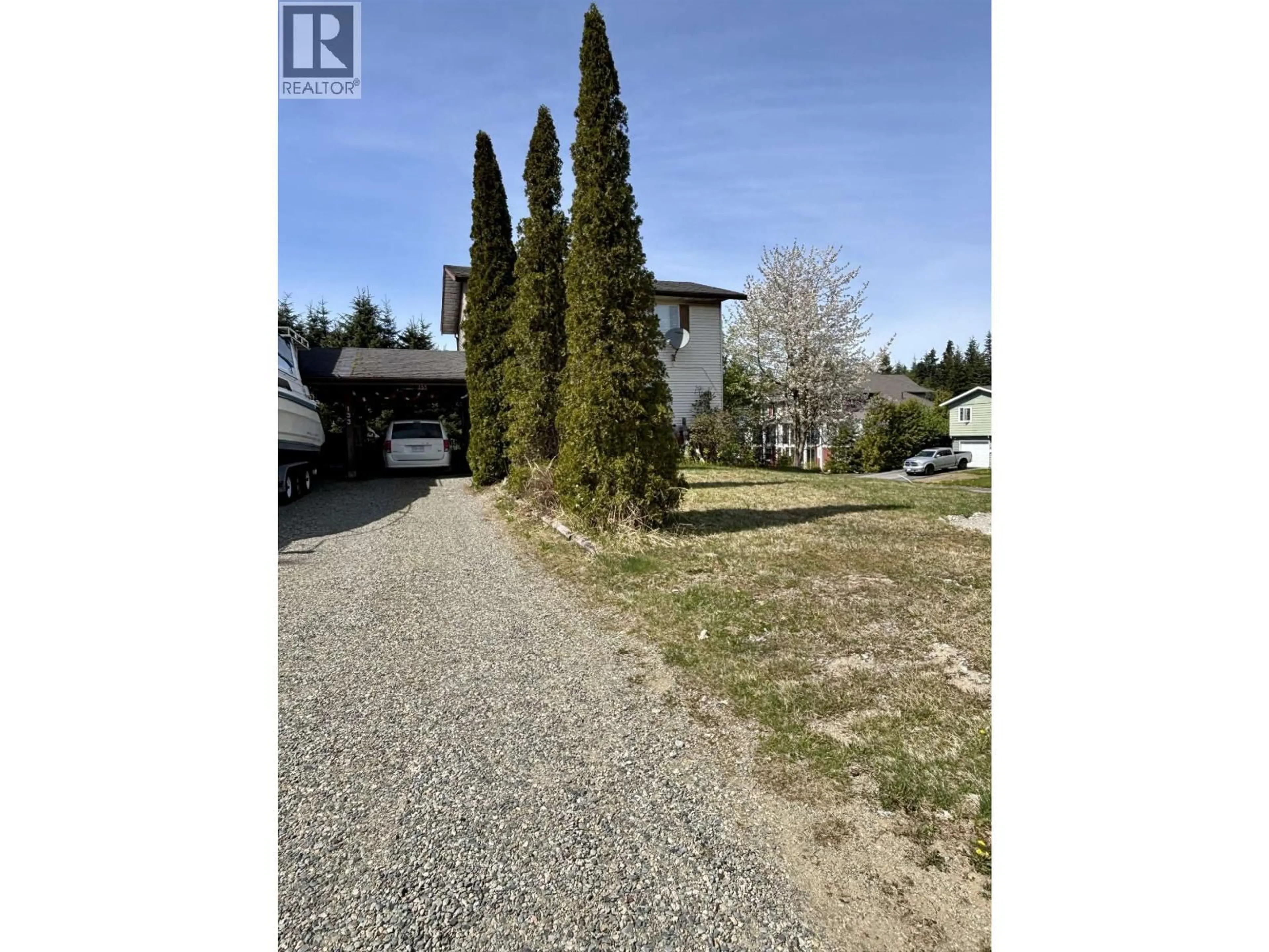 A pic from outside/outdoor area/front of a property/back of a property/a pic from drone, street for 133 BAXTER AVENUE, Kitimat British Columbia V8C2P2