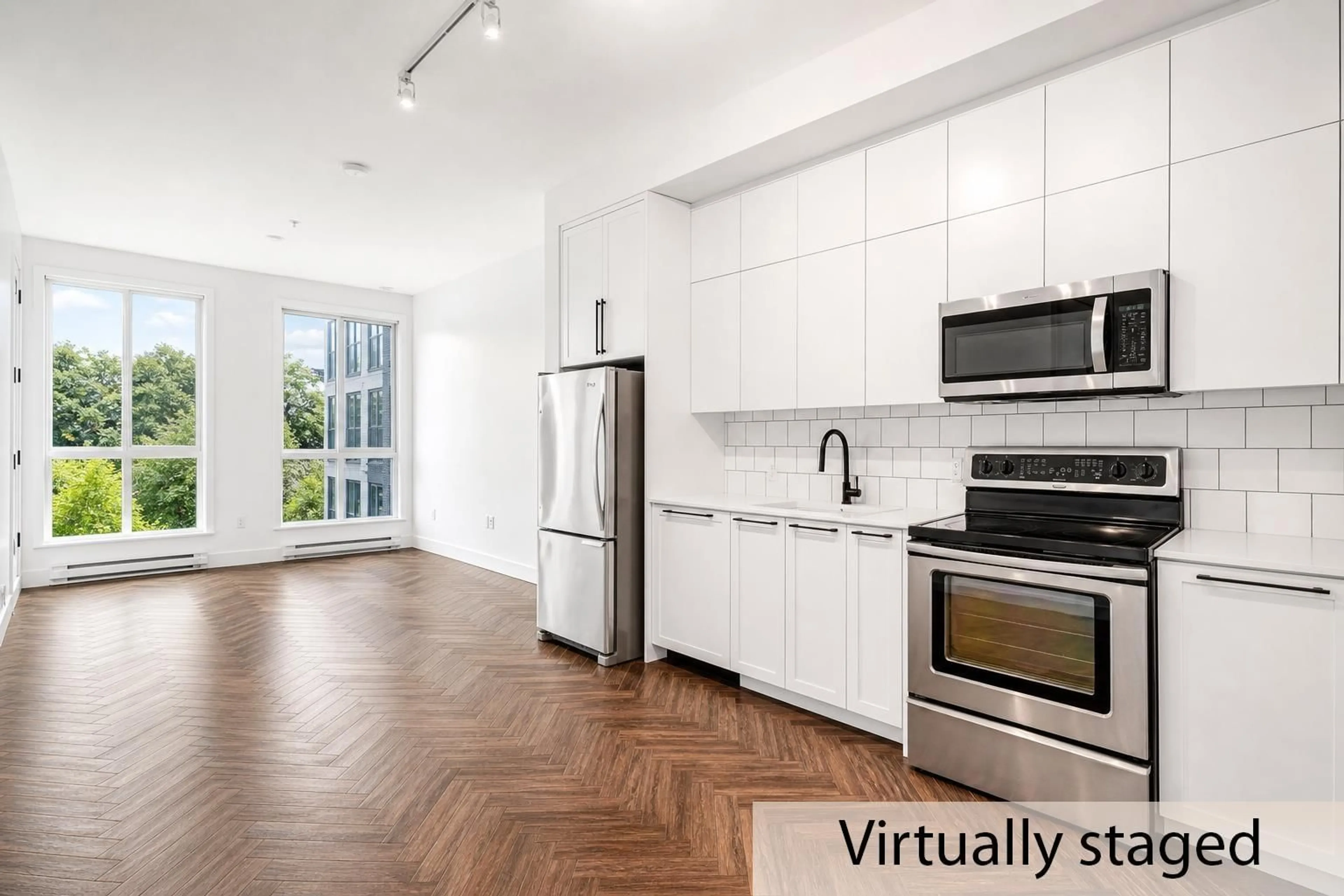 Open concept kitchen, floor is not visible for 314 - 14968 101A AVENUE, Surrey British Columbia V3R0E8