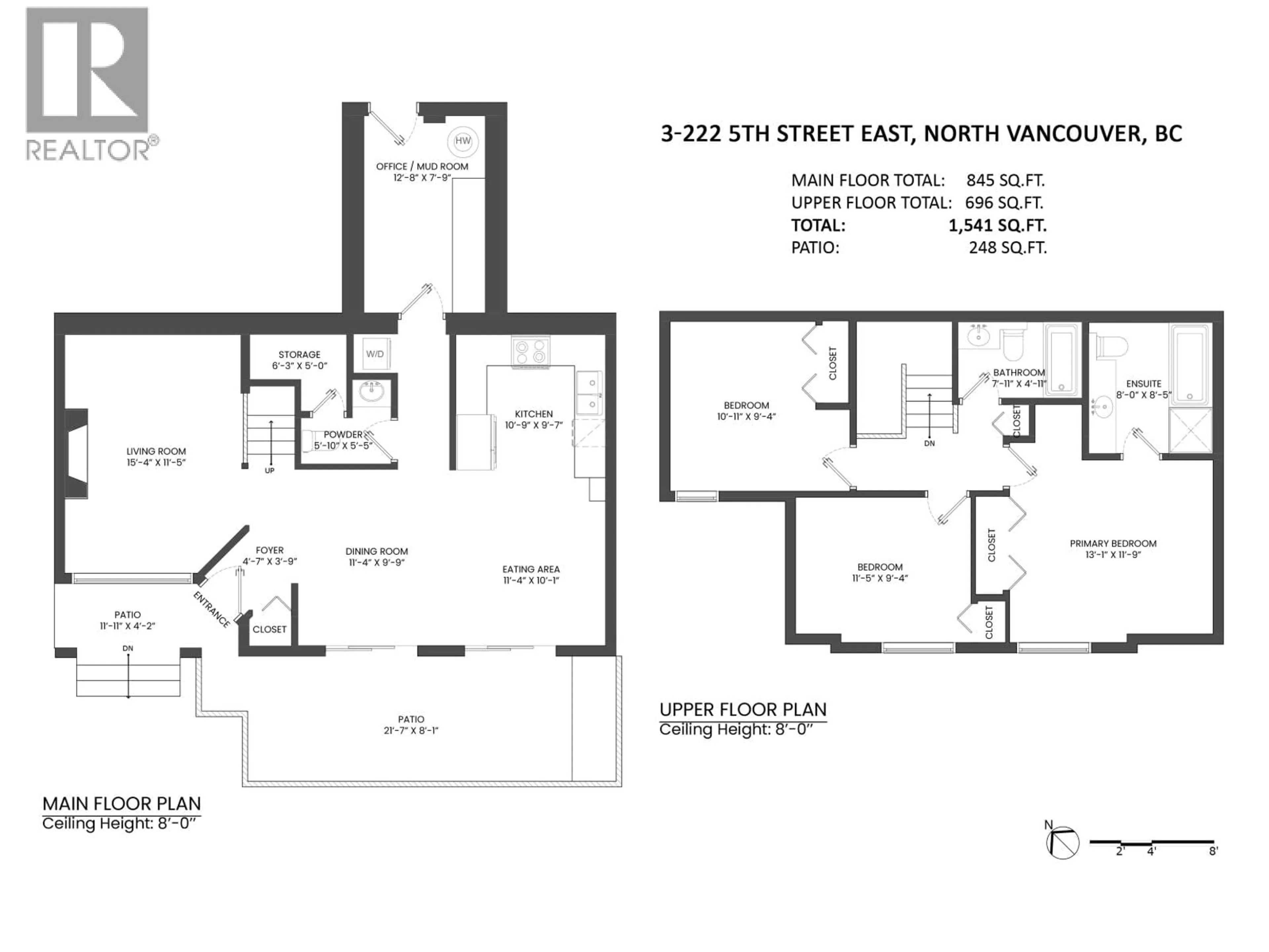 Floor plan for 3 - 222 5TH STREET, North Vancouver British Columbia V7L1L7