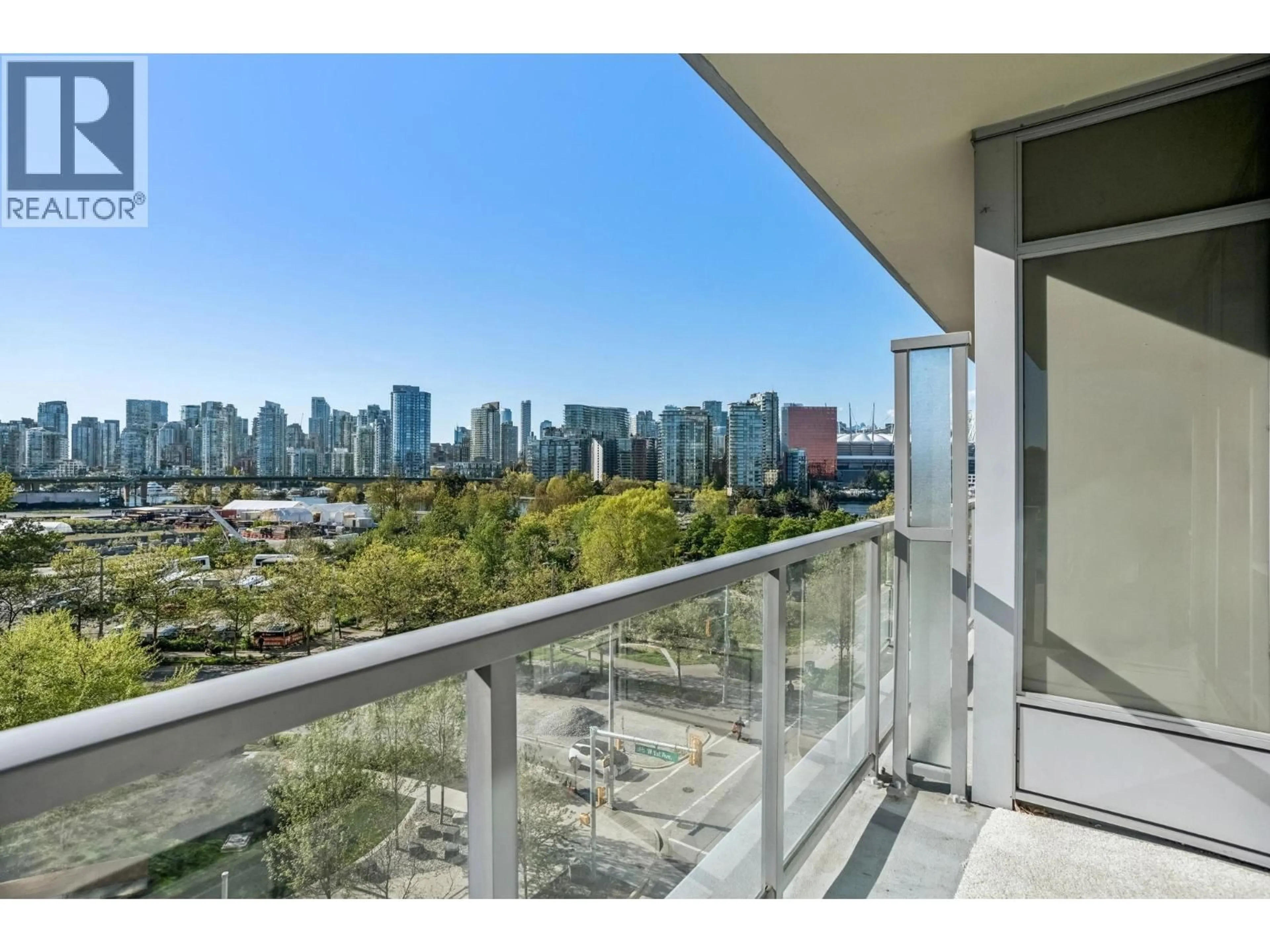 Balcony in the apartment, water/lake/river/ocean view for 605 - 1708 COLUMBIA STREET, Vancouver British Columbia V5Y0H7