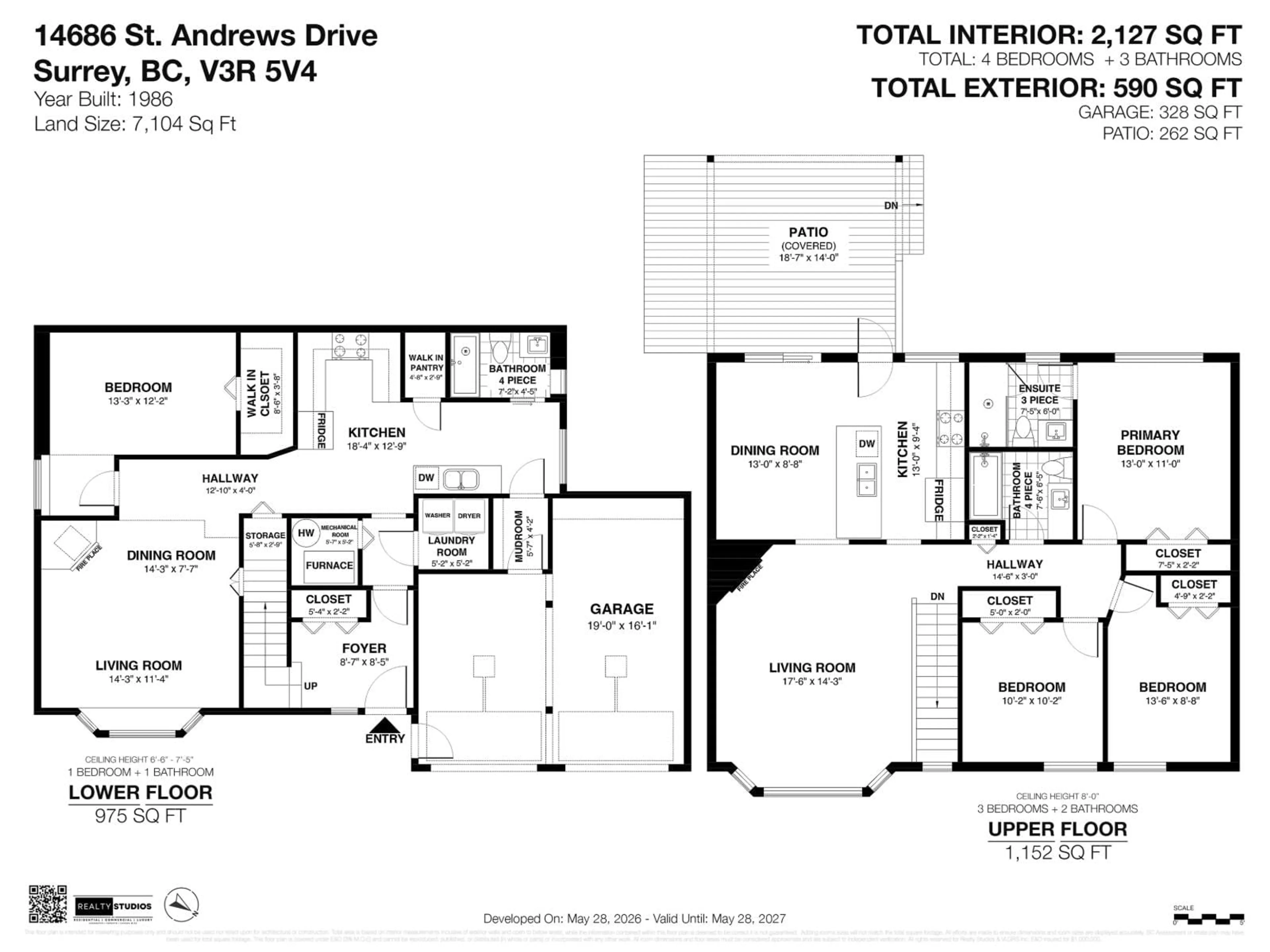 Floor plan for 14686 ST. ANDREWS DRIVE, Surrey British Columbia V3R5V4