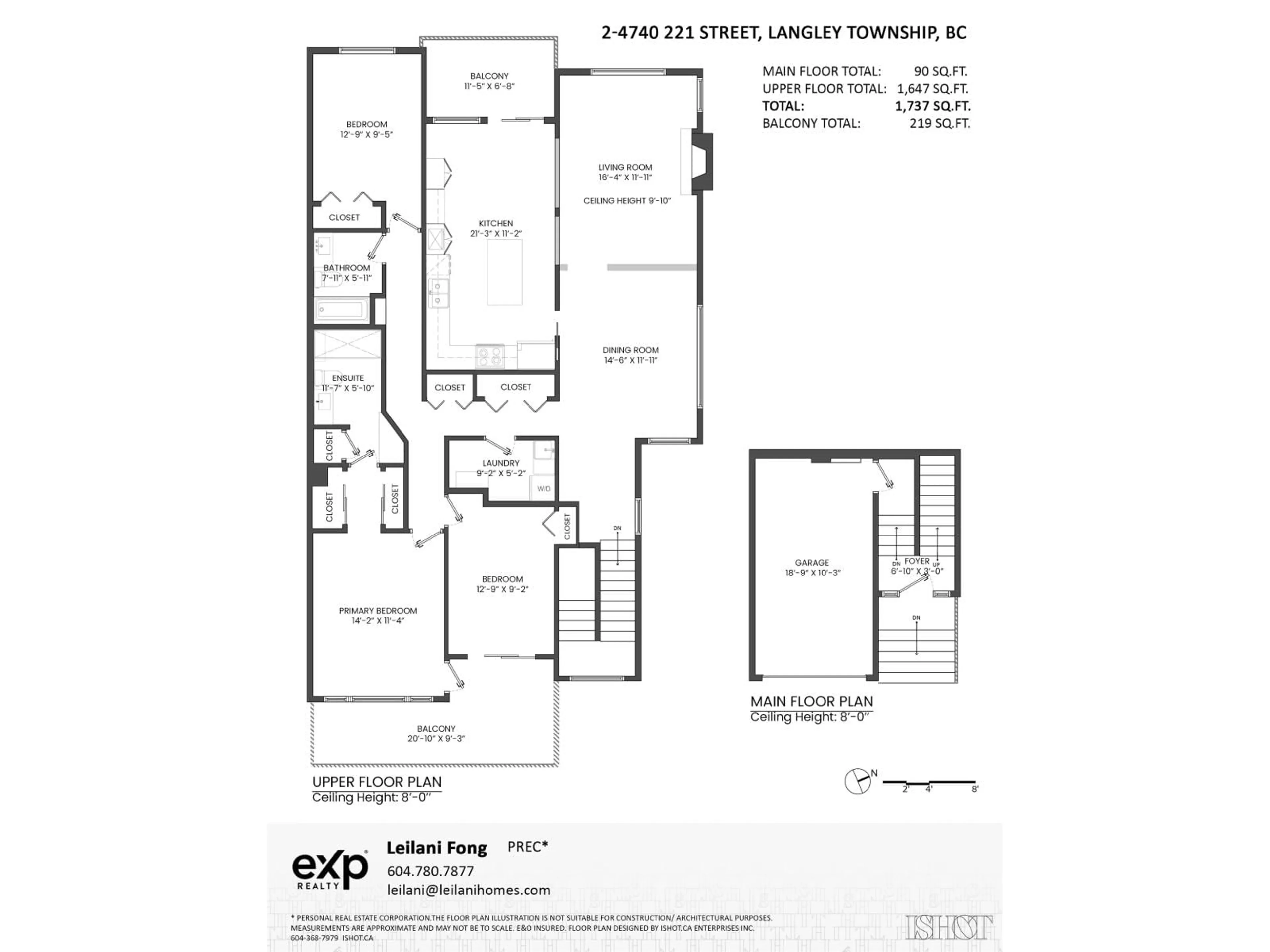 Floor plan for 2 - 4740 221 STREET, Langley British Columbia V2Z1L8