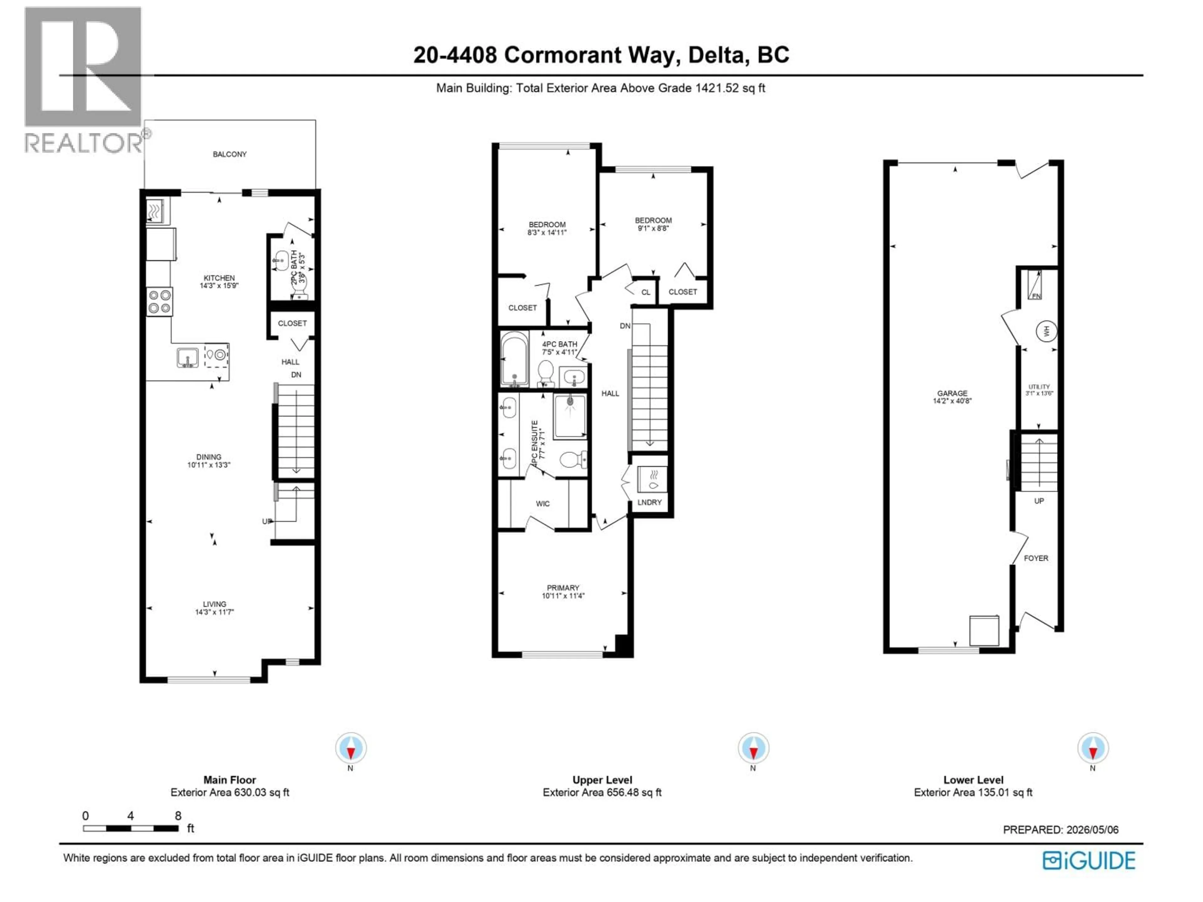 Floor plan for 20 - 4408 CORMORANT WAY, Tsawwassen British Columbia V4M0E9