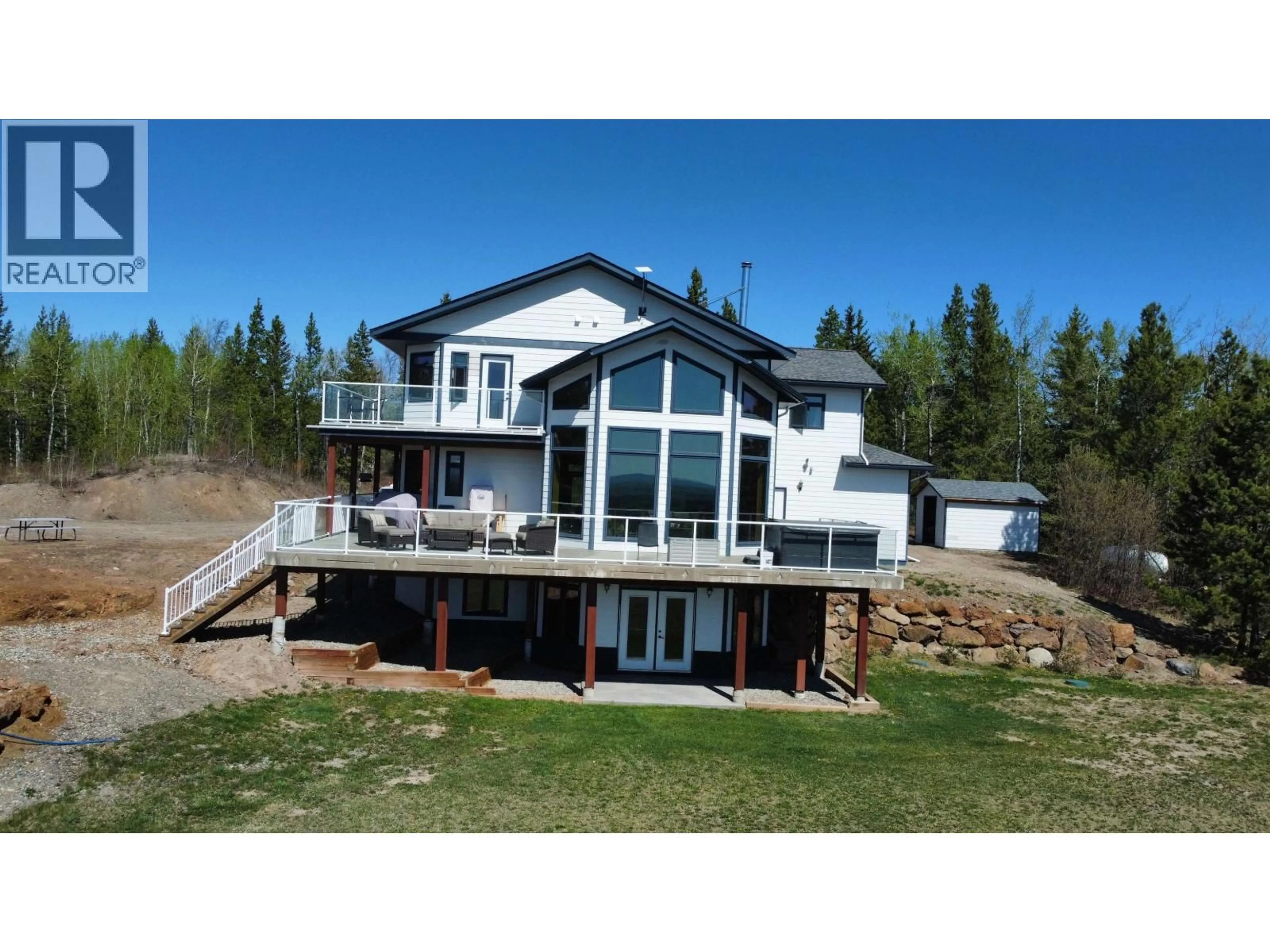 A pic from outside/outdoor area/front of a property/back of a property/a pic from drone, water/lake/river/ocean view for 4775 VALHALLA ROAD, Vanderhoof British Columbia V0J3A0