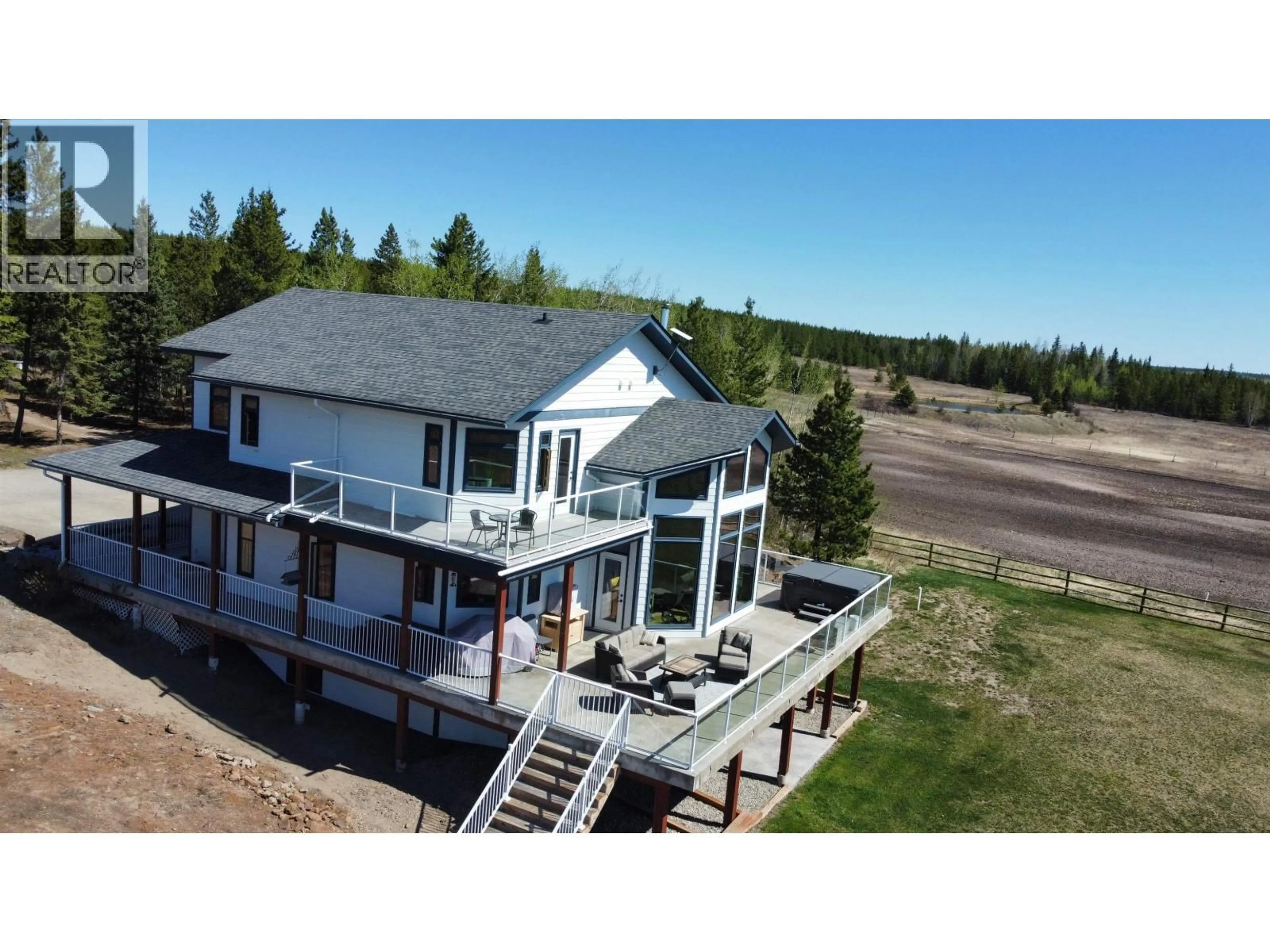 A pic from outside/outdoor area/front of a property/back of a property/a pic from drone, water/lake/river/ocean view for 4775 VALHALLA ROAD, Vanderhoof British Columbia V0J3A0