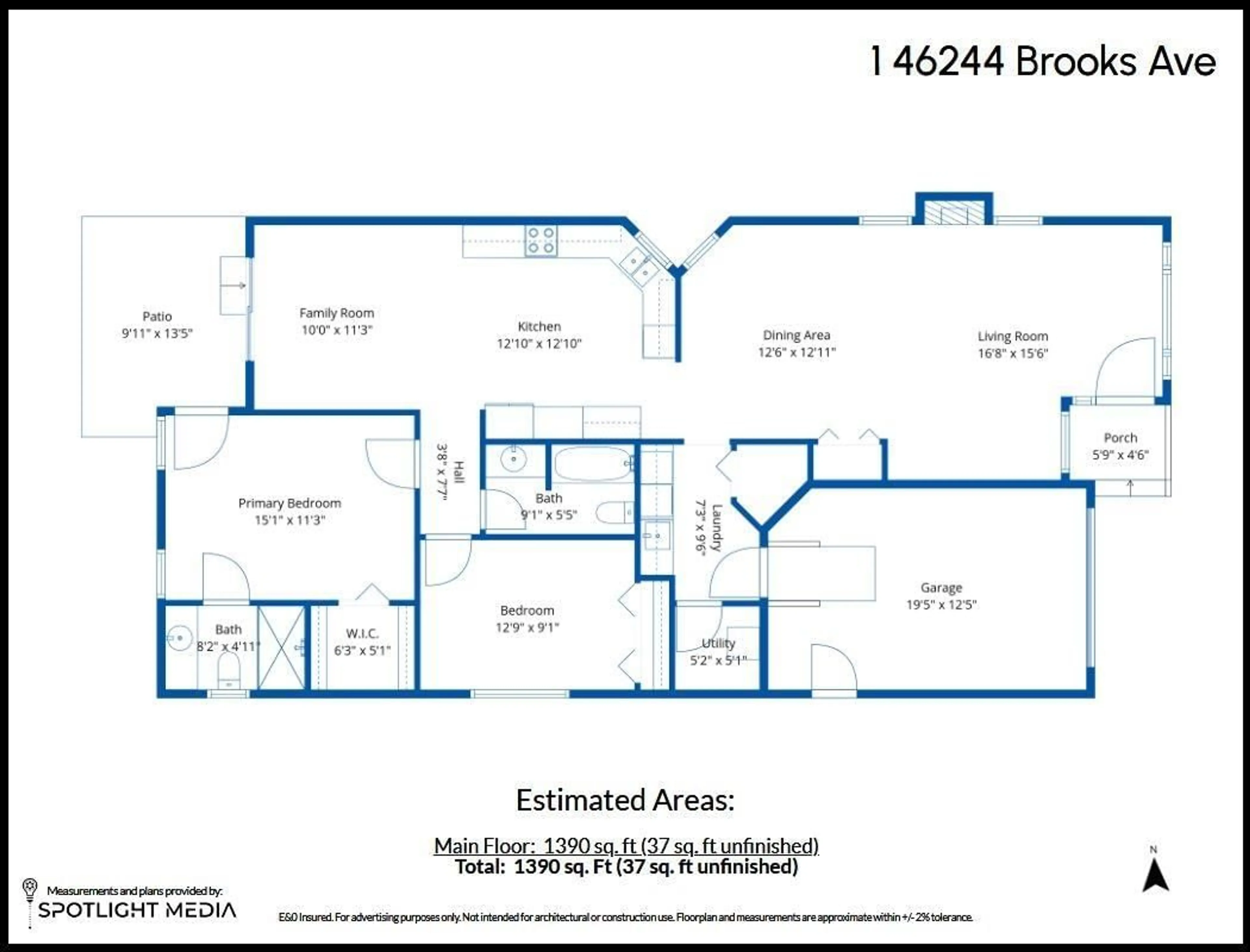 Floor plan for 1 - 46244 BROOKS AVENUE, Chilliwack British Columbia V2P1C4