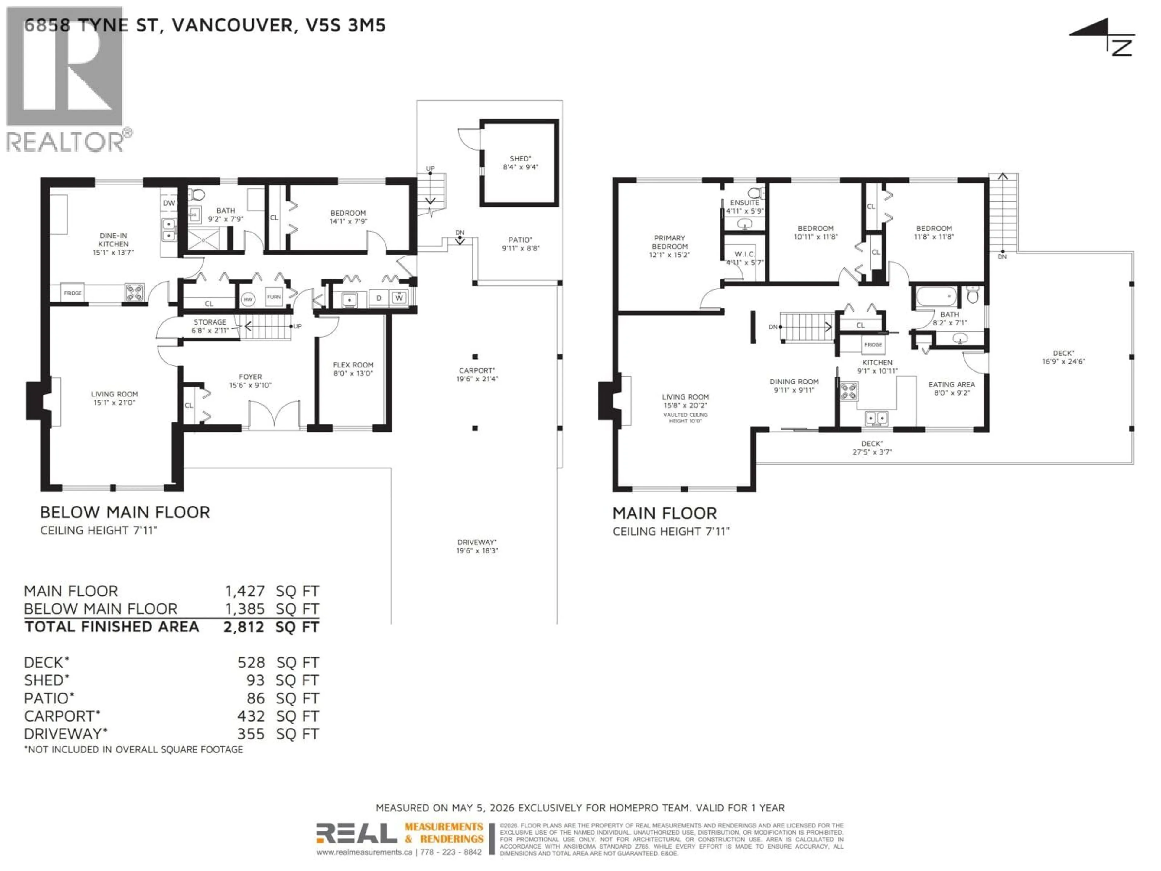 Floor plan for 6858 TYNE STREET, Vancouver British Columbia V5S3M5