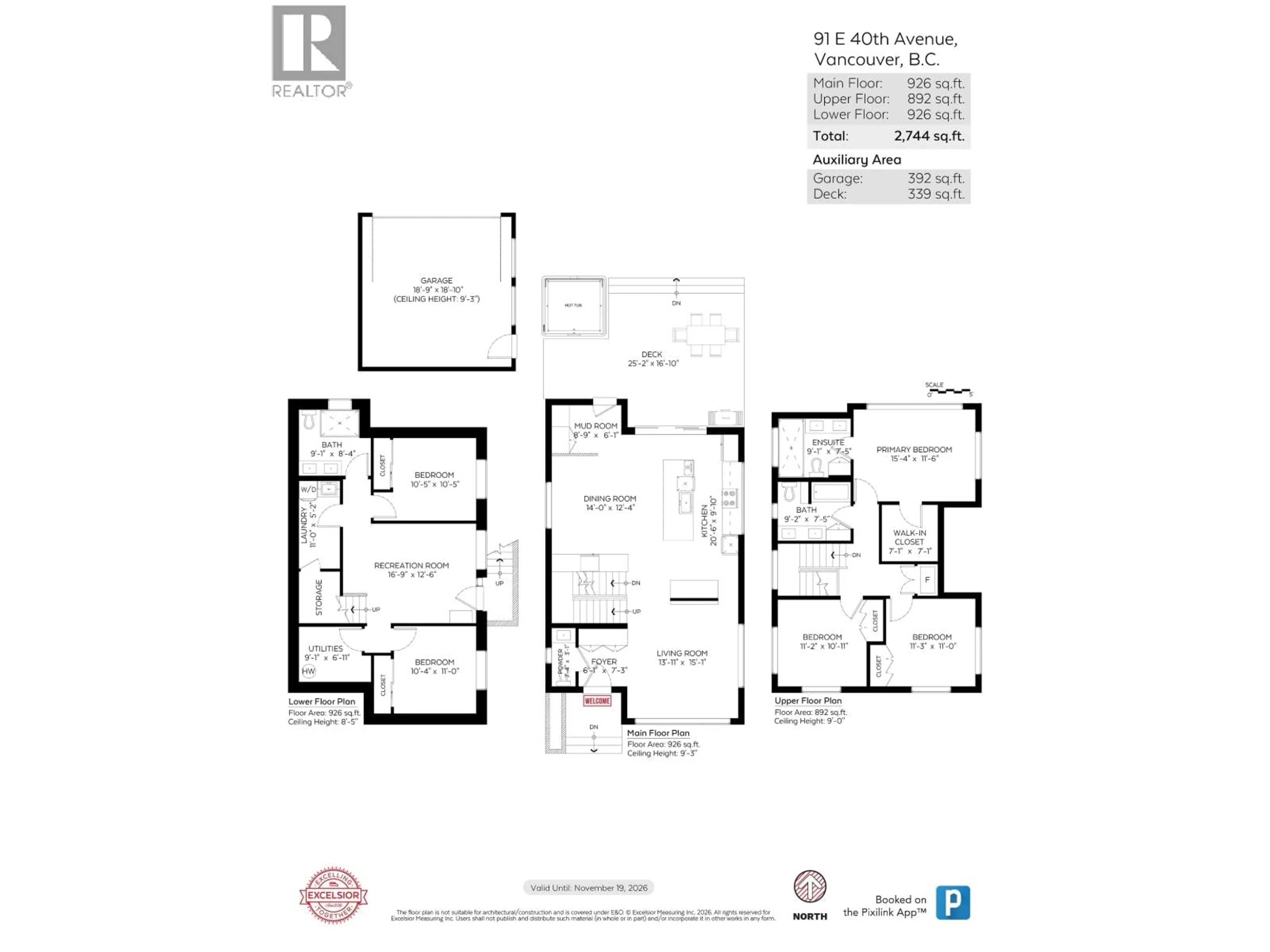 Floor plan for 91 40TH AVENUE, Vancouver British Columbia V5W1L3