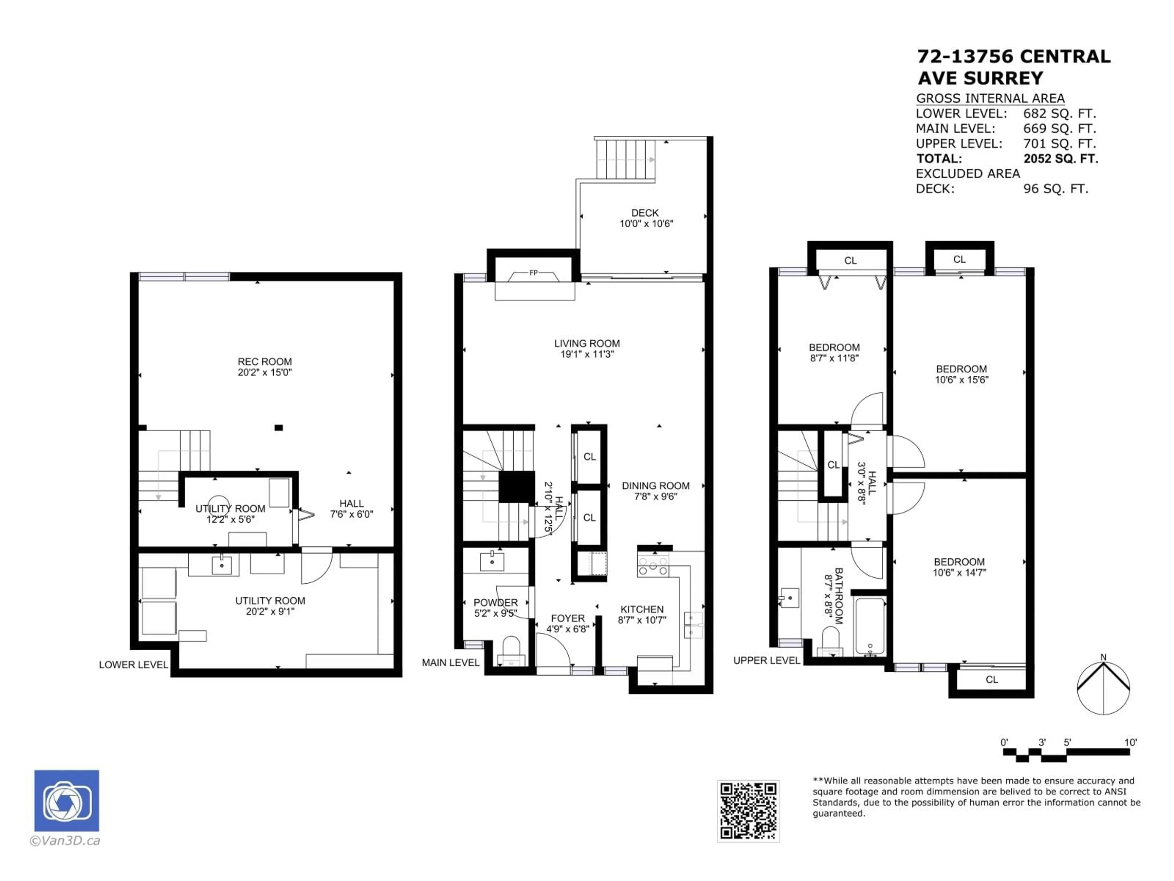 Floor plan for 72 - 13756 CENTRAL AVENUE, Surrey British Columbia V3T1R9