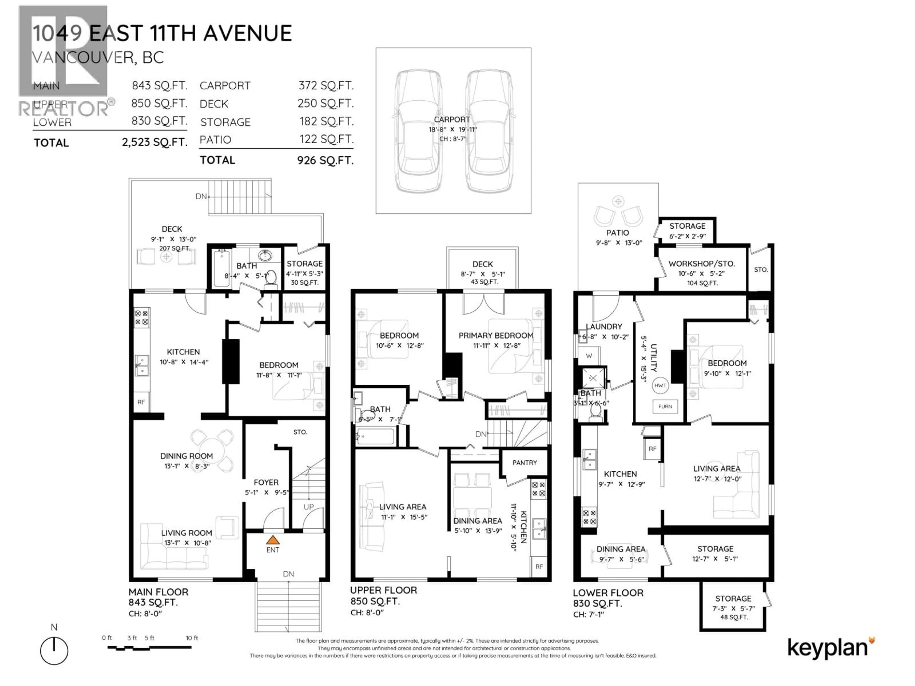 Floor plan for 1049 11TH AVENUE, Vancouver British Columbia V5T2G1