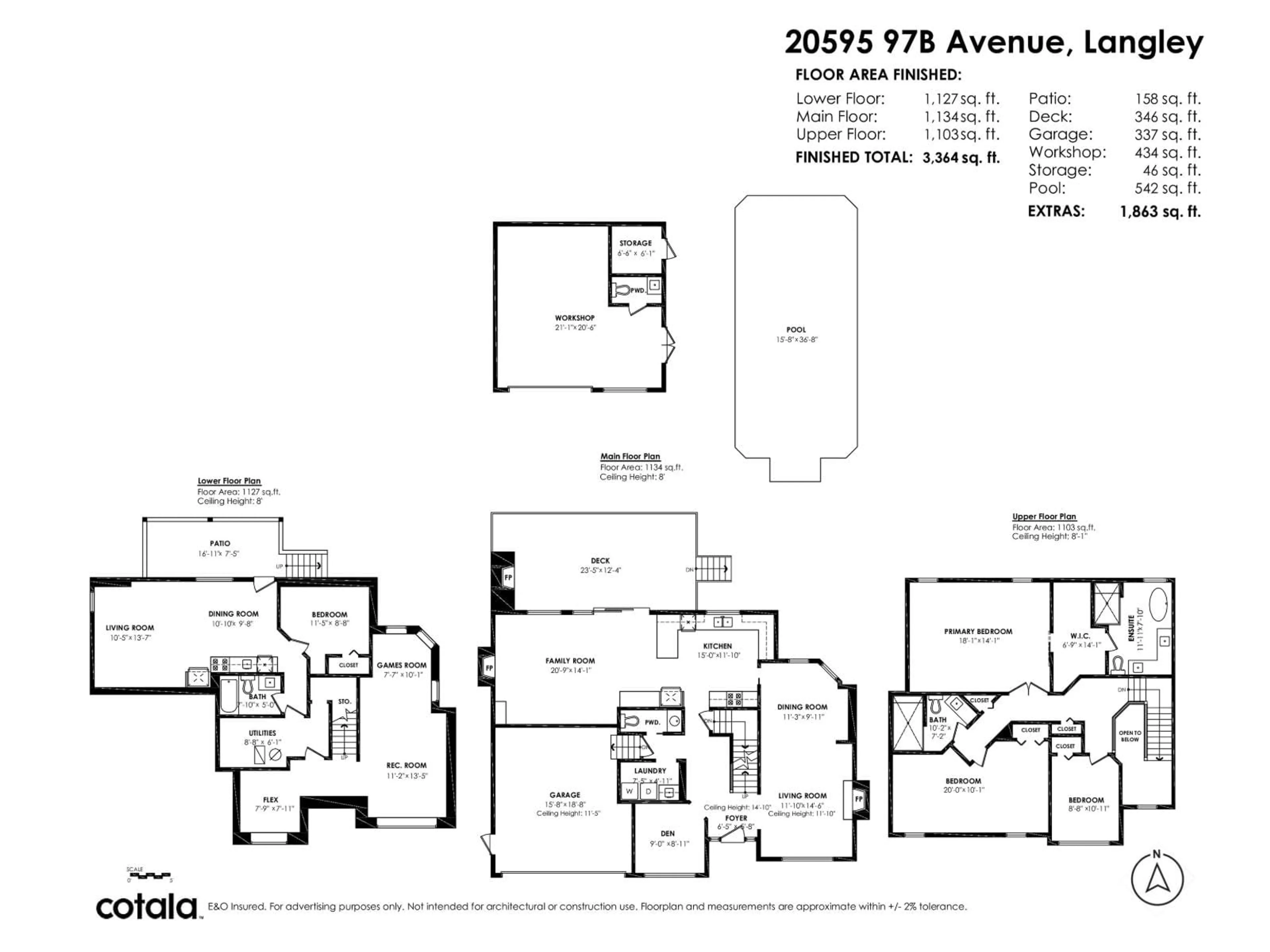 Floor plan for 20595 97B AVENUE, Langley British Columbia V1M2H5