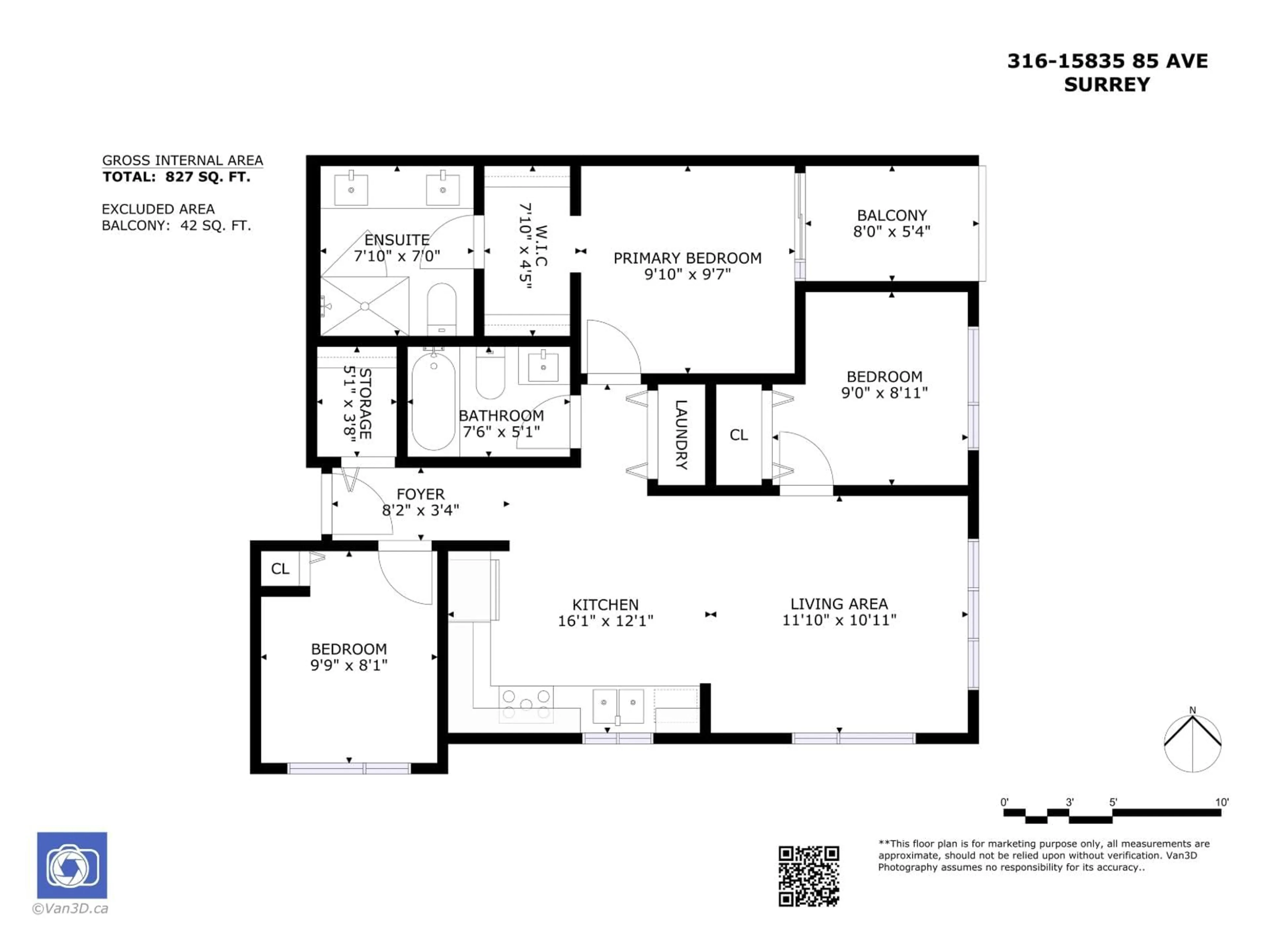 Floor plan for 316 - 15835 85 AVENUE, Surrey British Columbia V4N6W6
