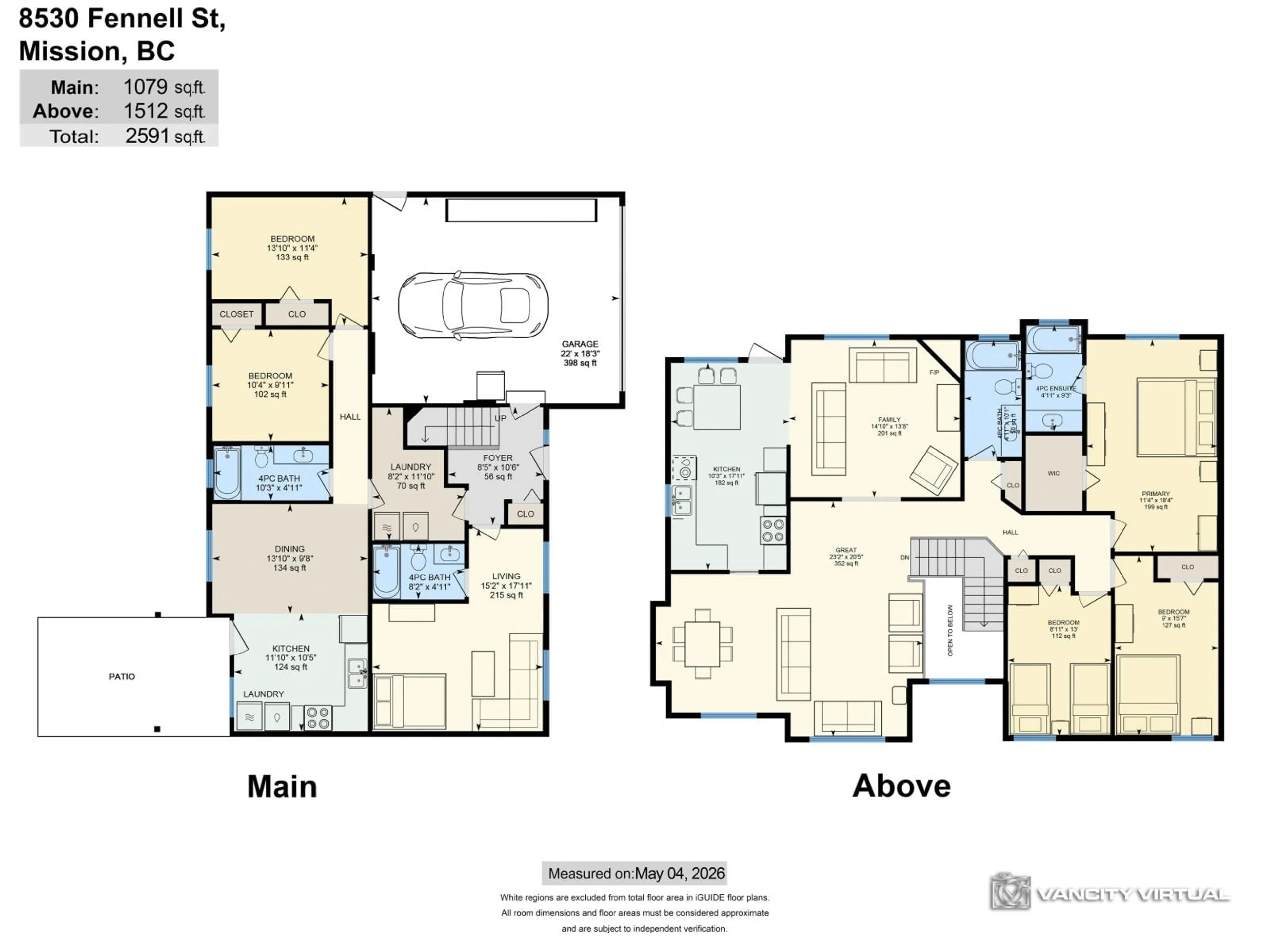 Floor plan for 8530 FENNELL STREET, Mission British Columbia V4S1M2
