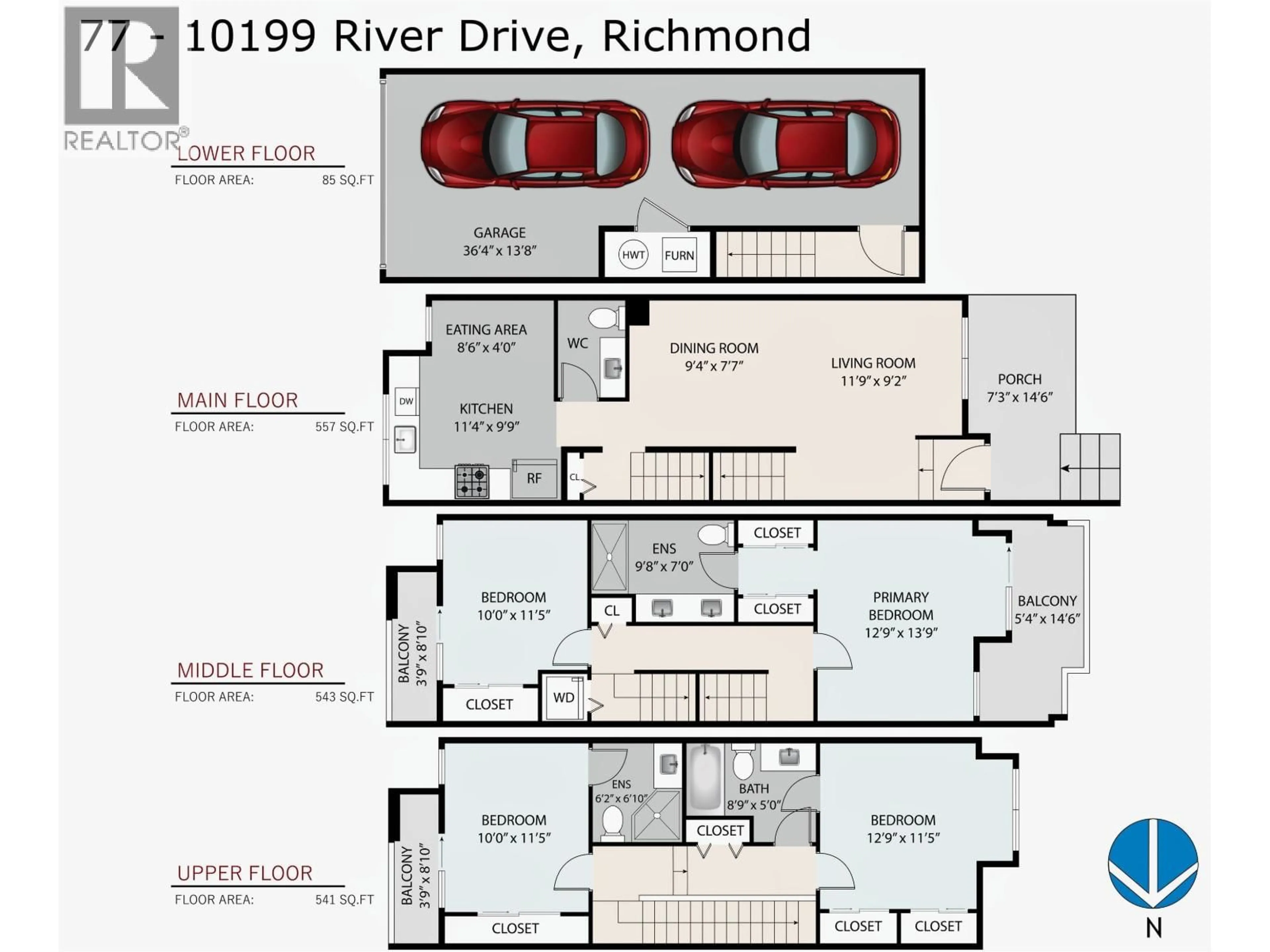 Floor plan for 77 - 10199 RIVER DRIVE, Richmond British Columbia V6X1Z2