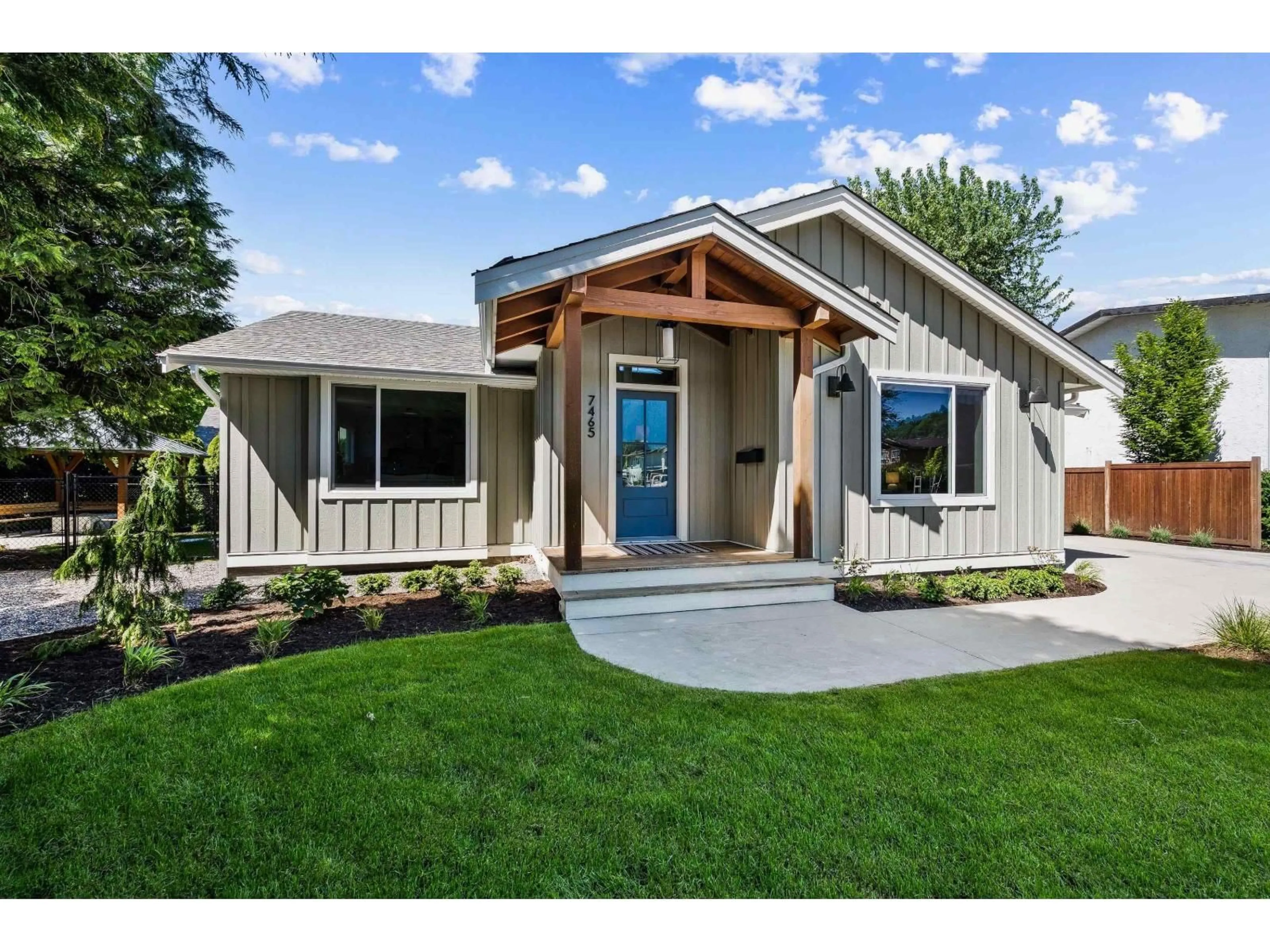 Home with vinyl exterior material, street for 7465 LAUREL PLACE, Agassiz British Columbia V0M1A2