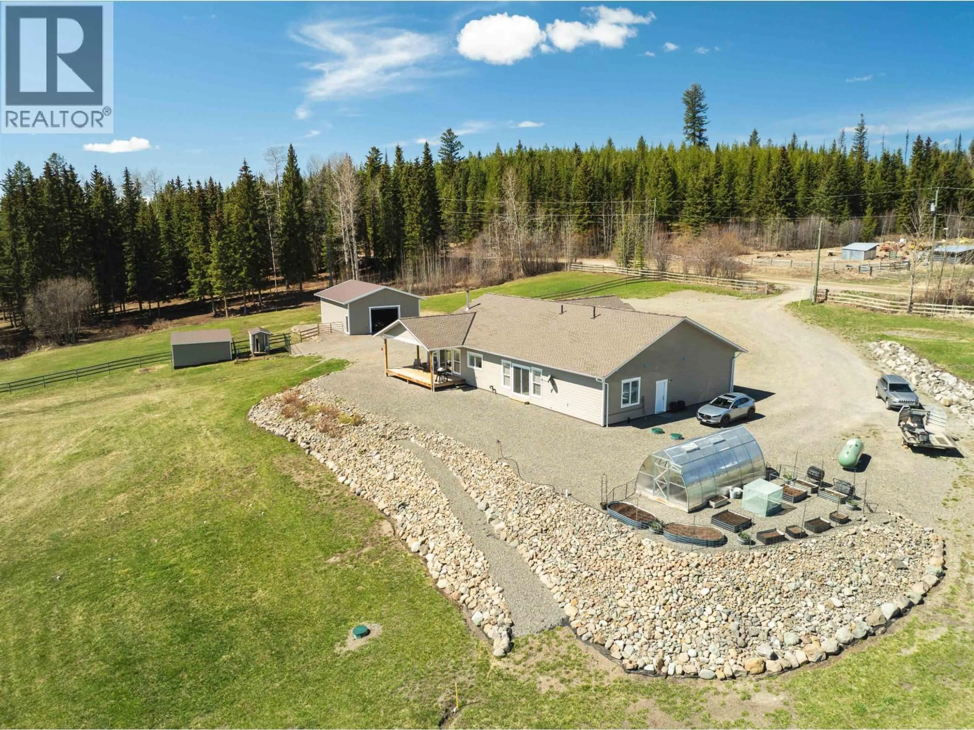 A pic from outside/outdoor area/front of a property/back of a property/a pic from drone, unknown for 7155 GROSSETT ROAD, Lone Butte British Columbia V0K1X2