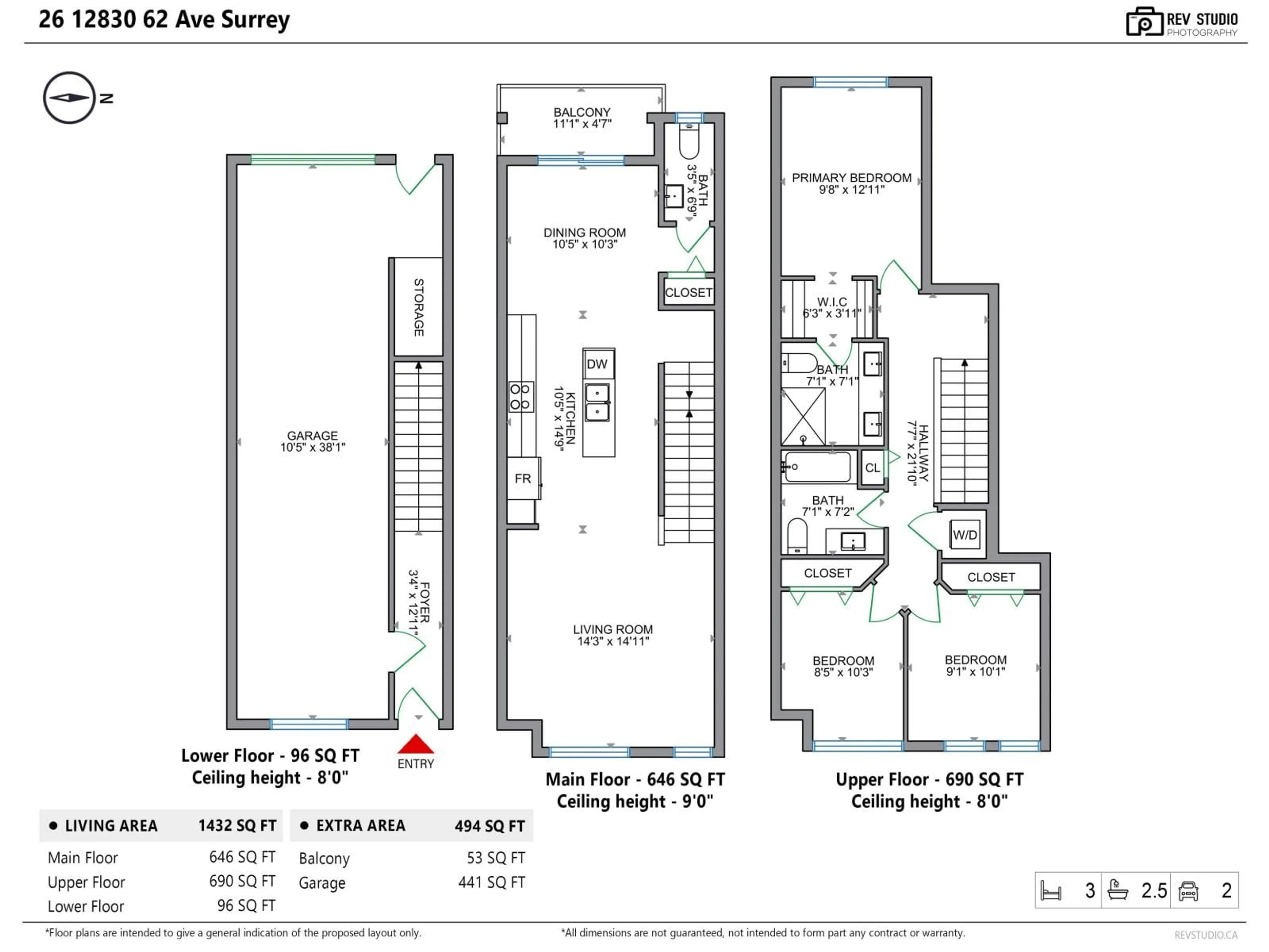 Floor plan for 26 - 12830 62 AVENUE, Surrey British Columbia V3X0K8