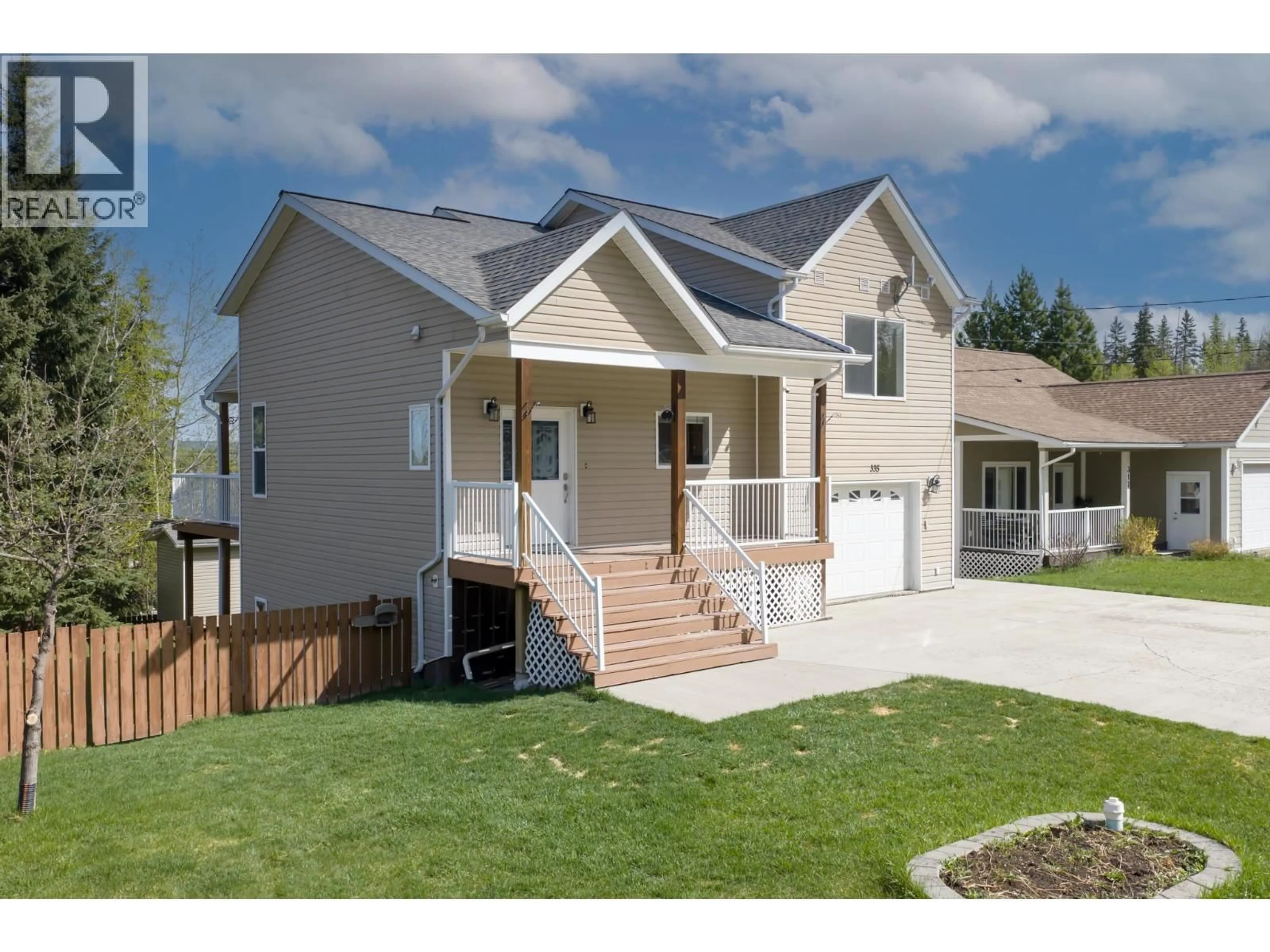Home with vinyl exterior material, street for 335 6TH STREET, Vanderhoof British Columbia V0J3A0