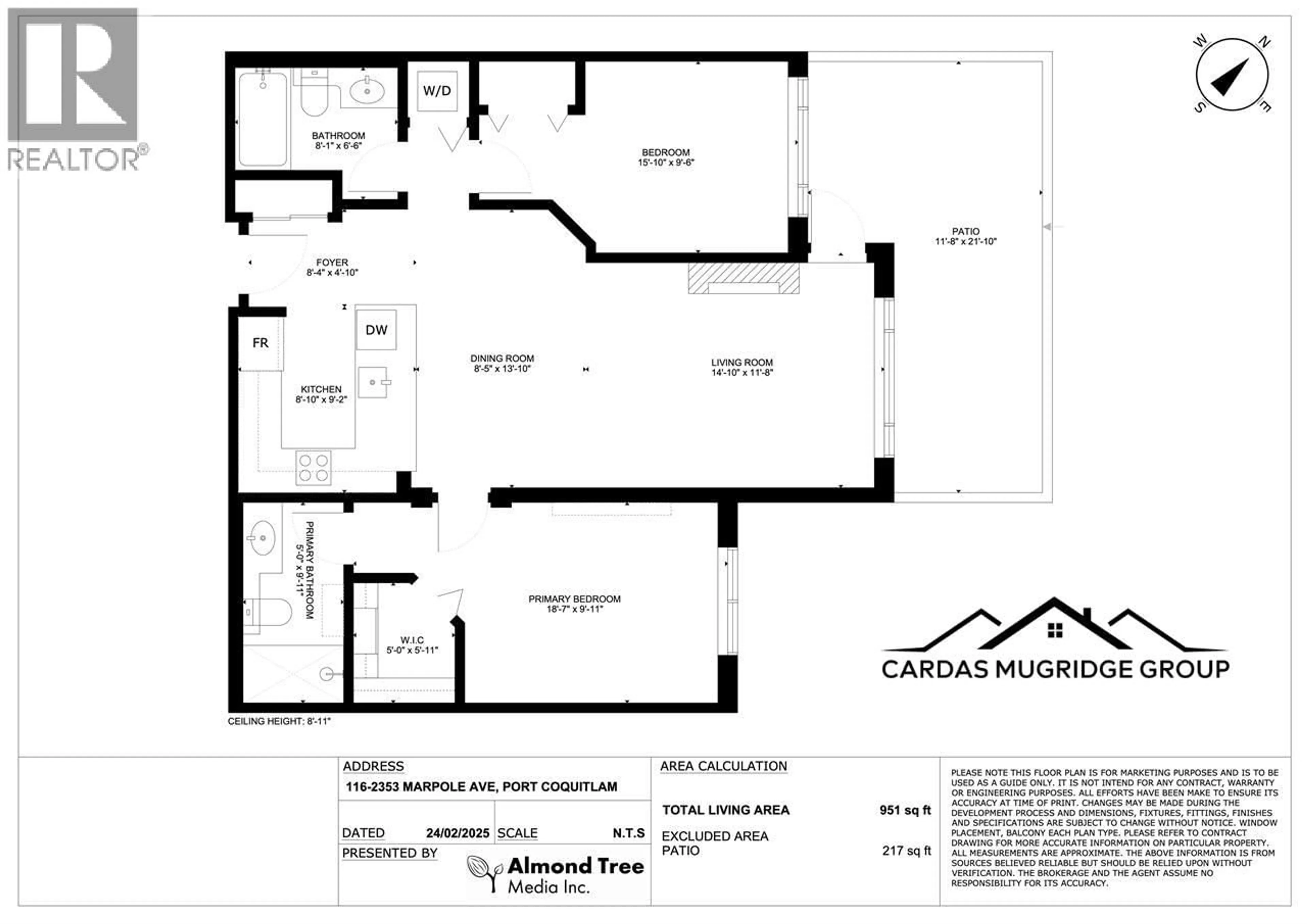 Floor plan for 116 - 2353 MARPOLE AVENUE, Port Coquitlam British Columbia V3S2A1
