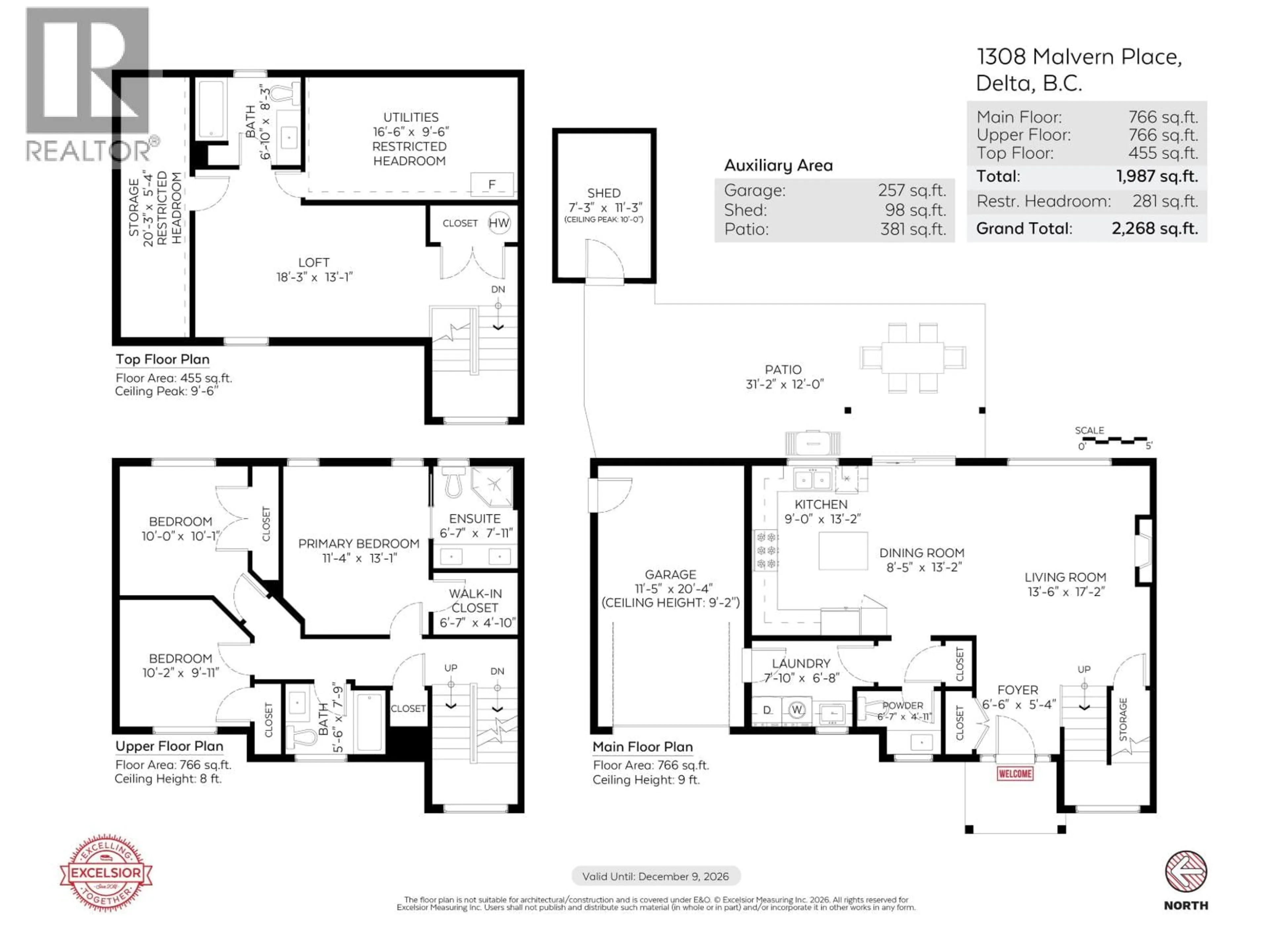 Floor plan for 1308 MALVERN PLACE, Delta British Columbia V4M3H7