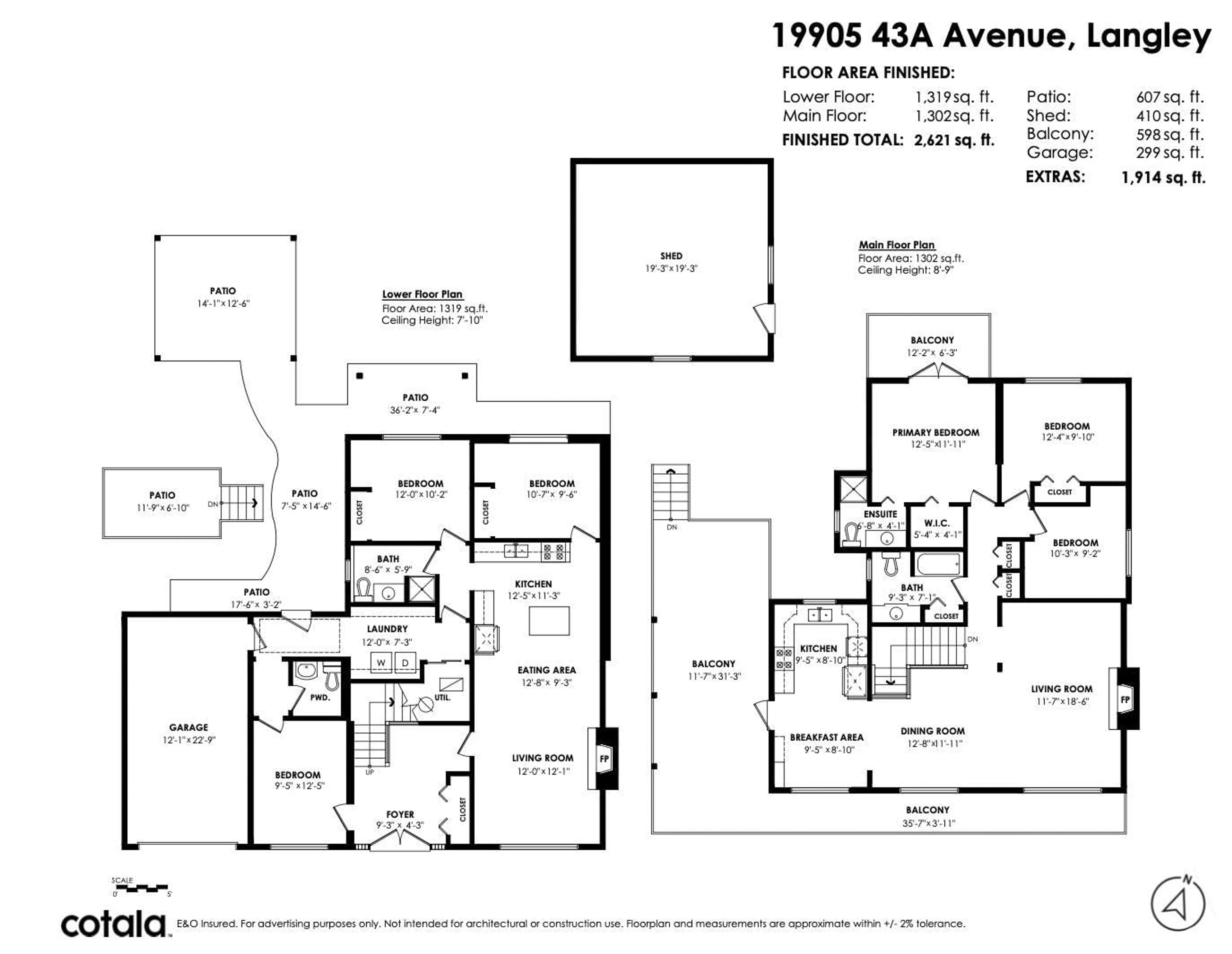 Floor plan for 19905 43A AVENUE, Langley British Columbia V3A3C3