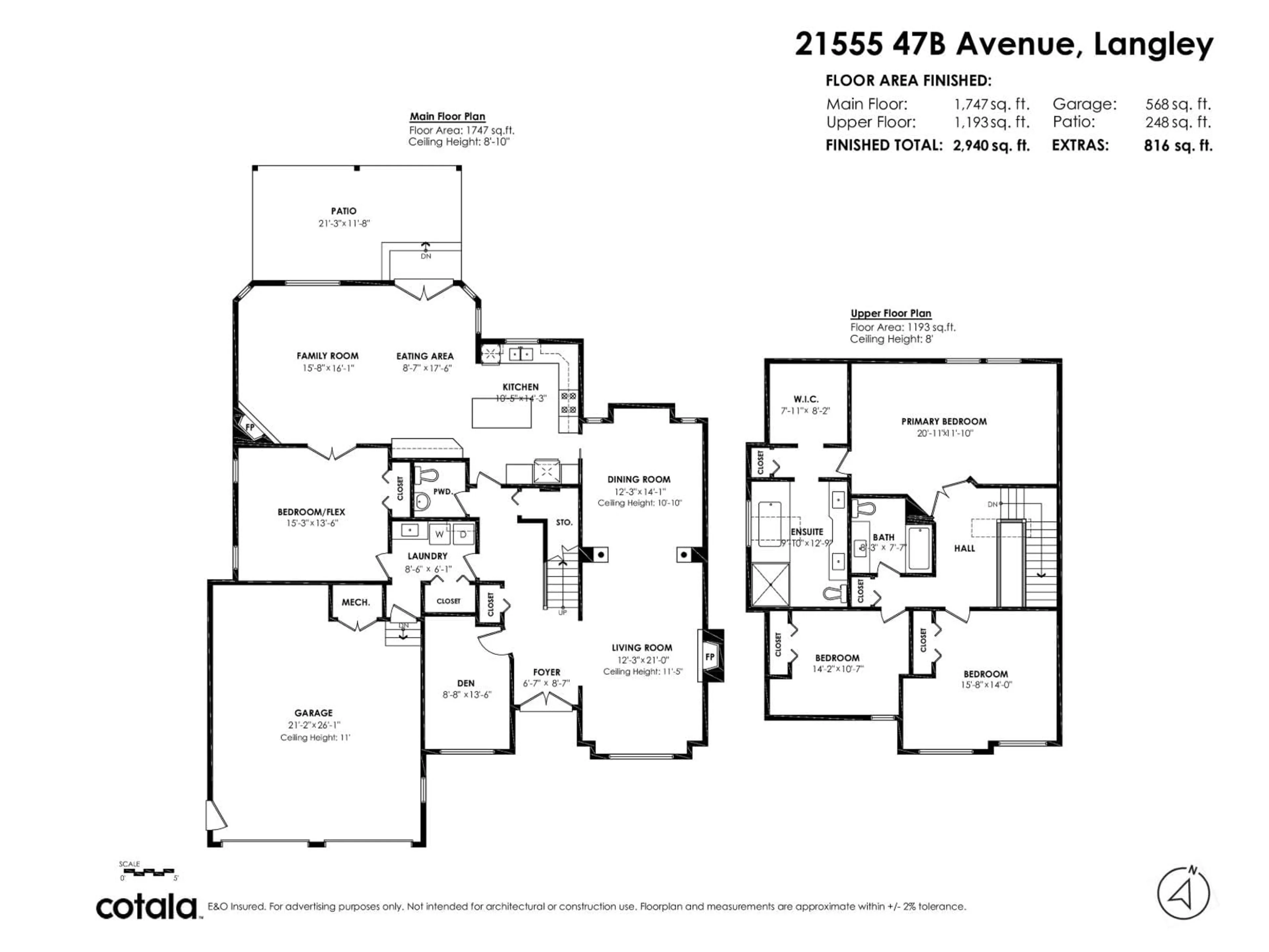 Floor plan for 21555 47B AVENUE, Langley British Columbia V3A9G7