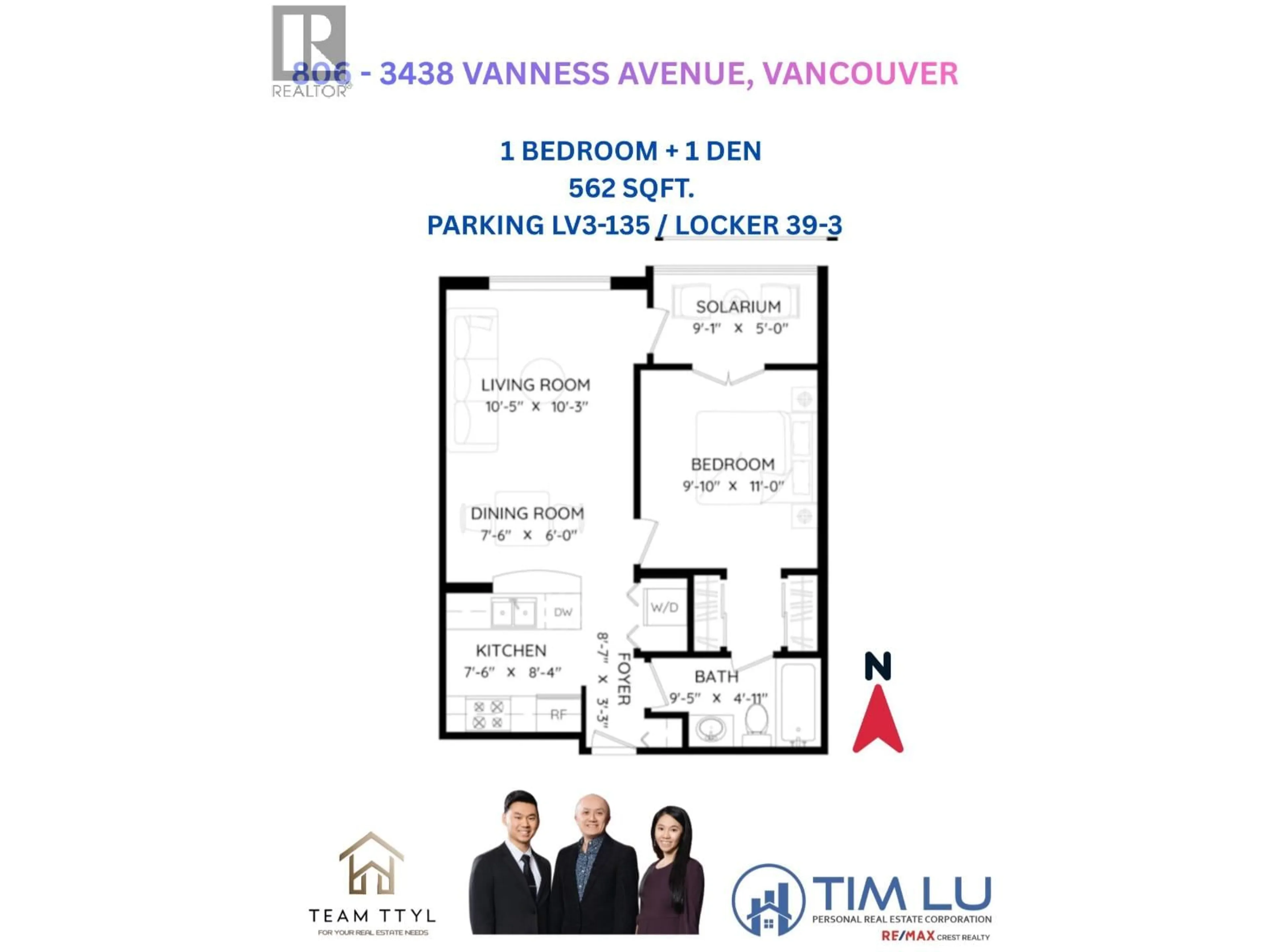 Floor plan for 806 - 3438 VANNESS AVENUE, Vancouver British Columbia V5R6E7