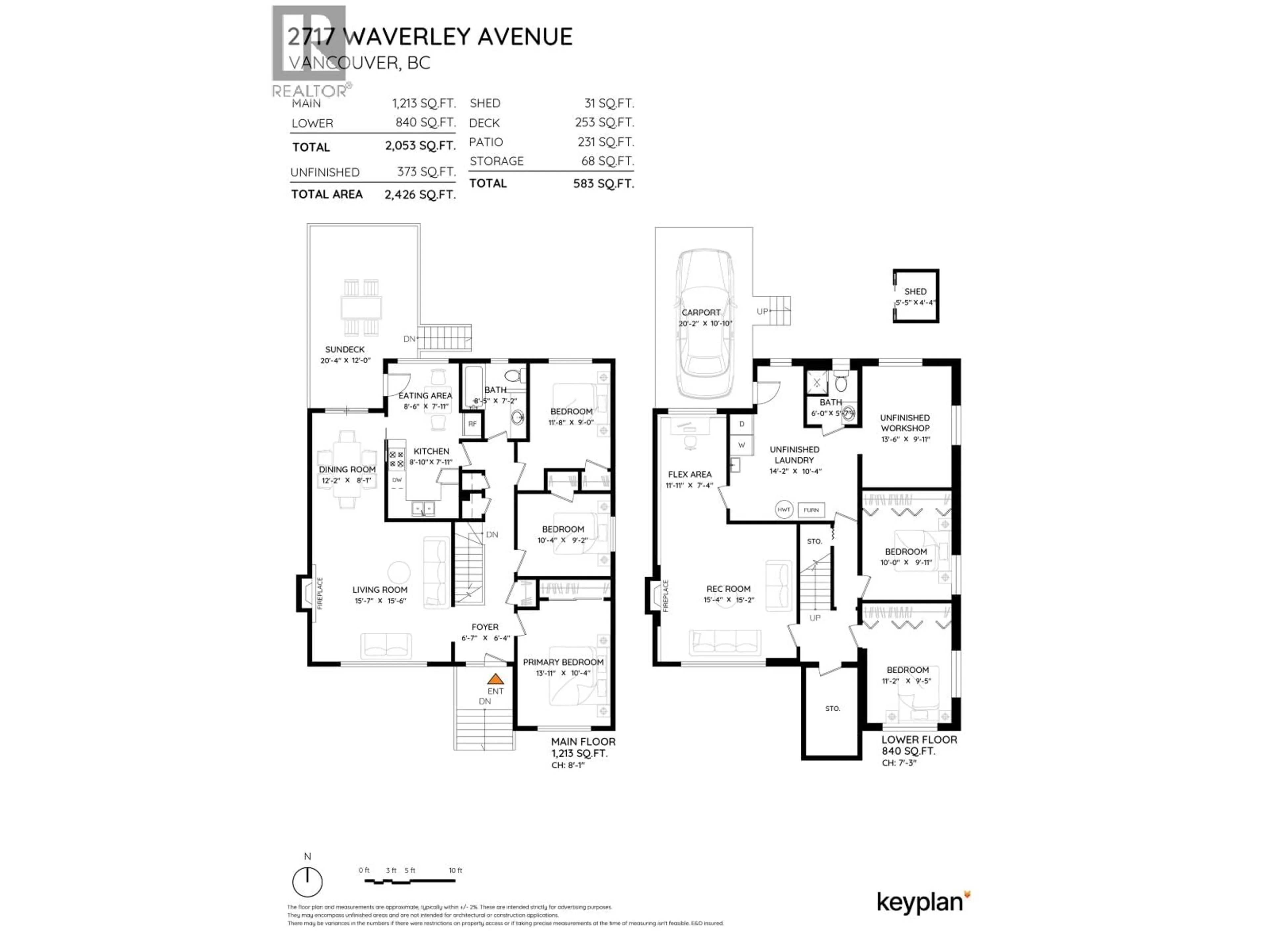 Floor plan for 2717 WAVERLEY AVENUE, Vancouver British Columbia V5S1E9