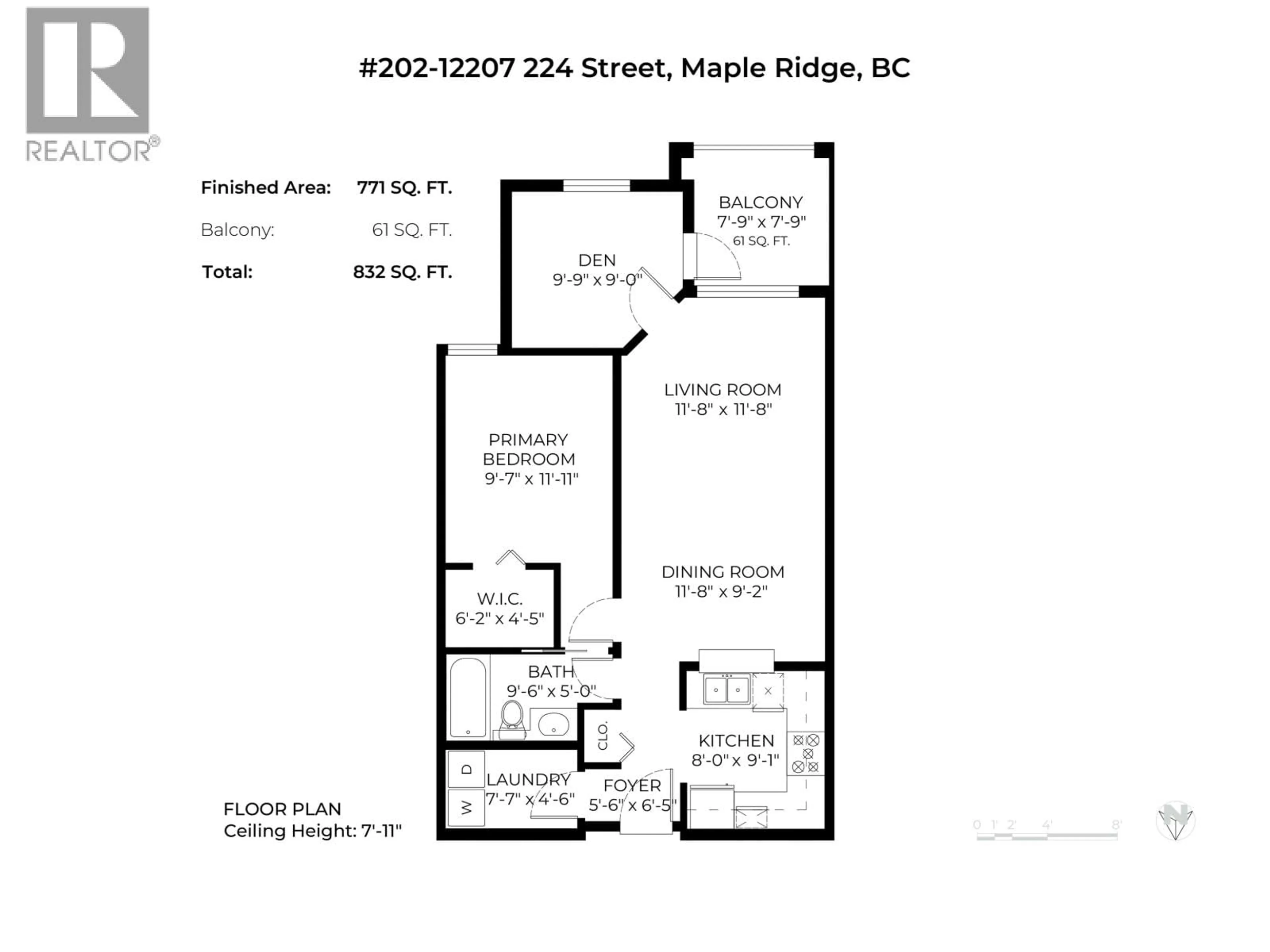 Floor plan for 202 - 12207 224 STREET, Maple Ridge British Columbia V2X6B9