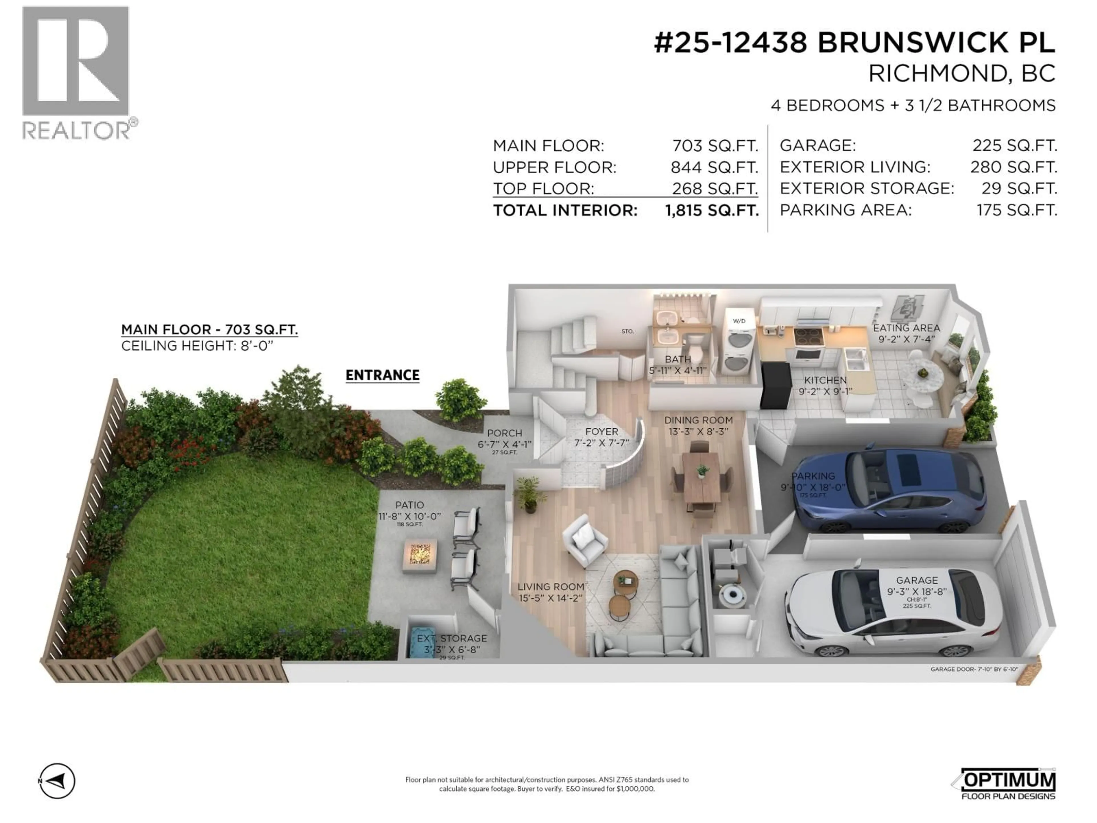 Floor plan for 25 - 12438 BRUNSWICK PLACE, Richmond British Columbia V7E6K6