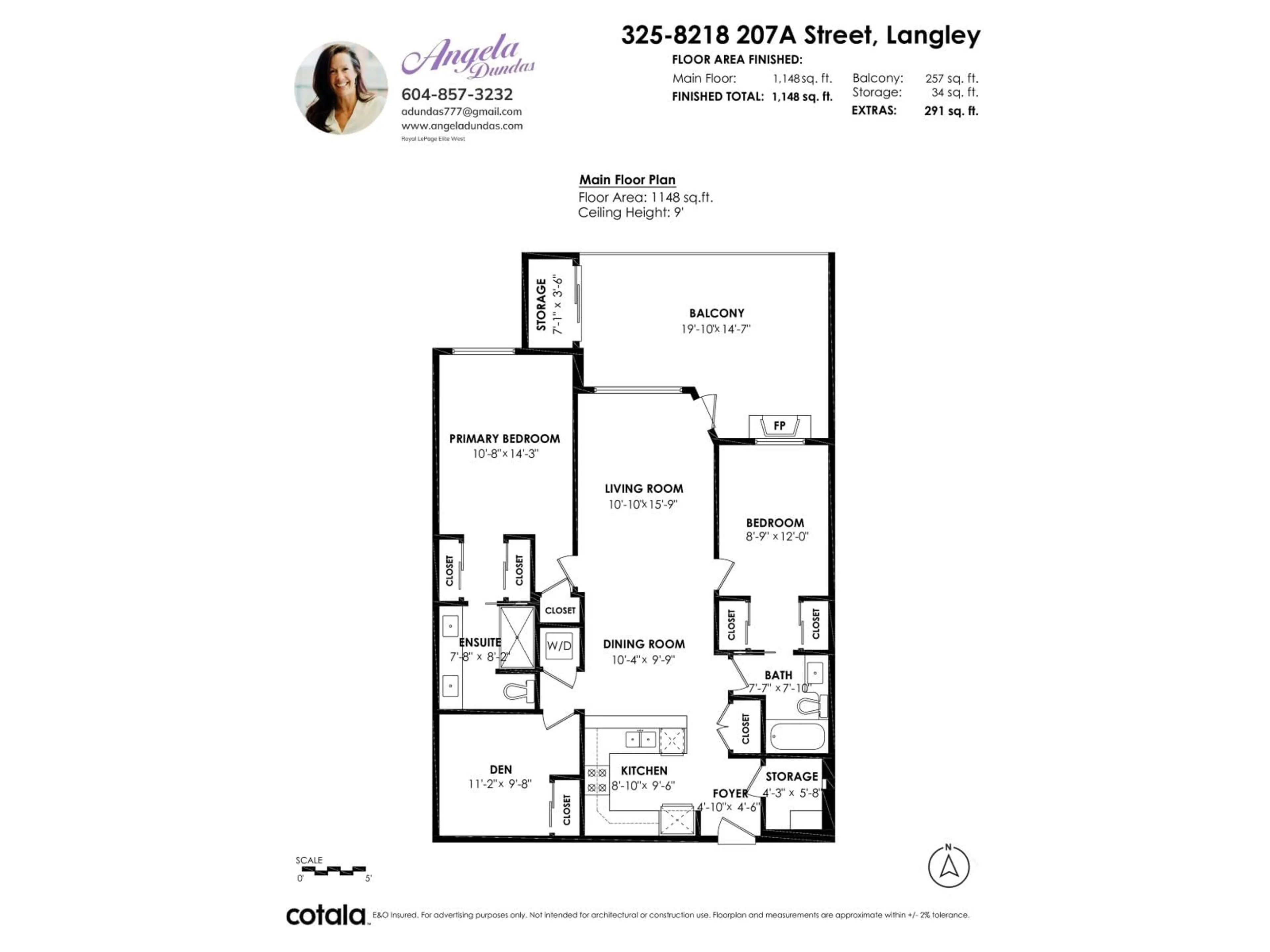 Floor plan for 325 - 8218 207A STREET, Langley British Columbia V2Y0X9