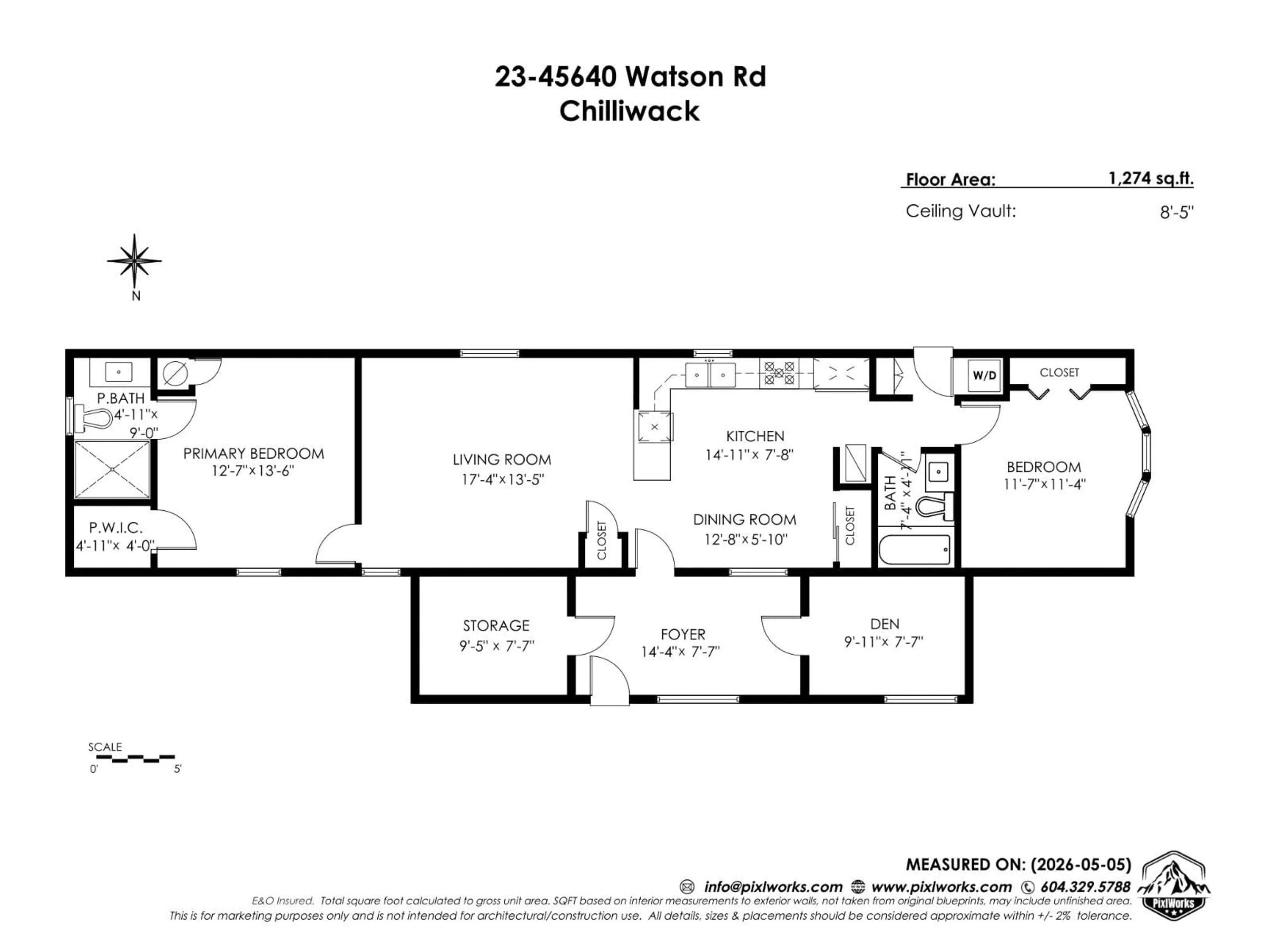Floor plan for 23 - 45640 WATSON ROAD, Chilliwack British Columbia V2R3P9