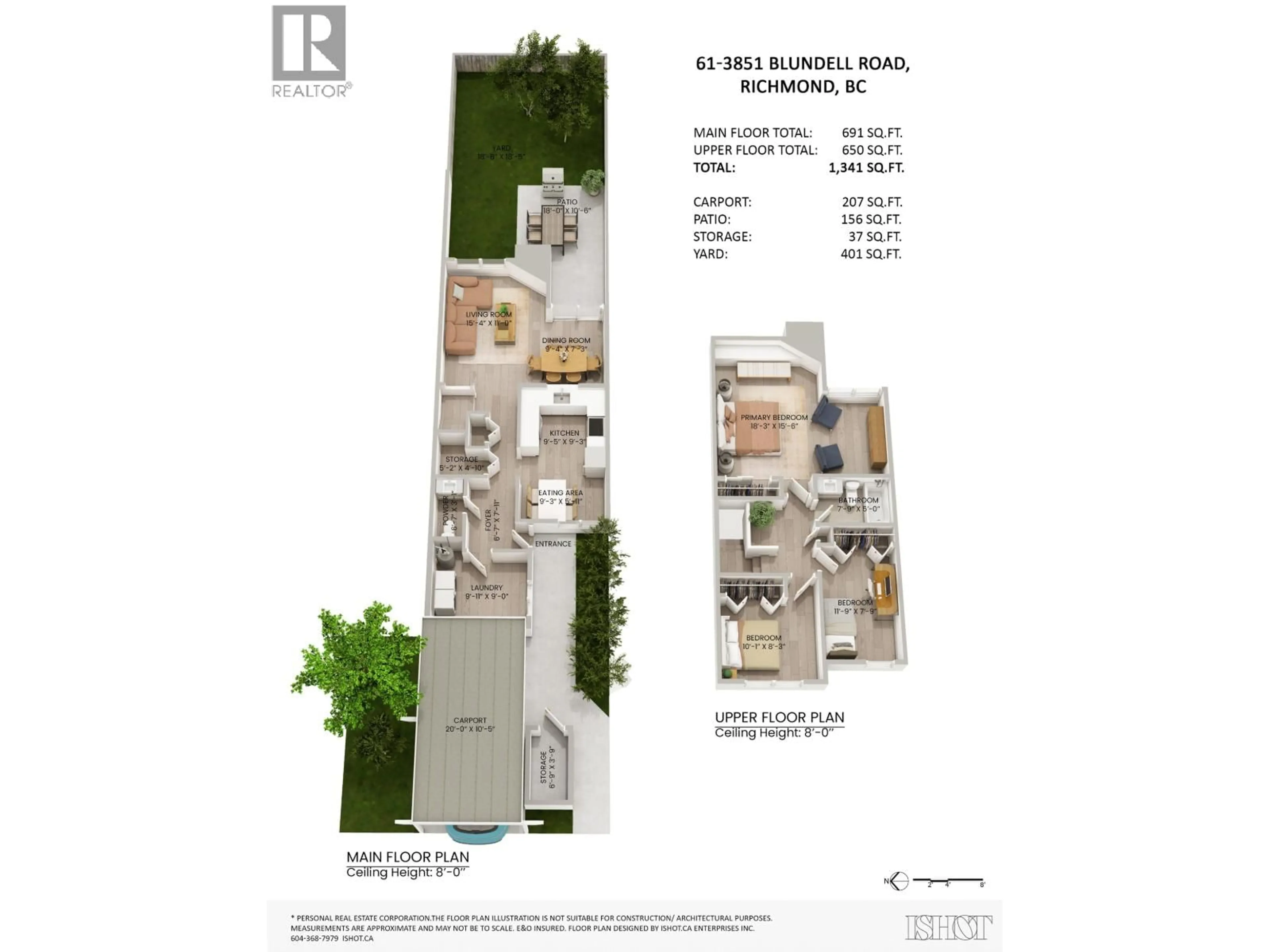 Floor plan for 61 - 3851 BLUNDELL ROAD, Richmond British Columbia V7C4P7