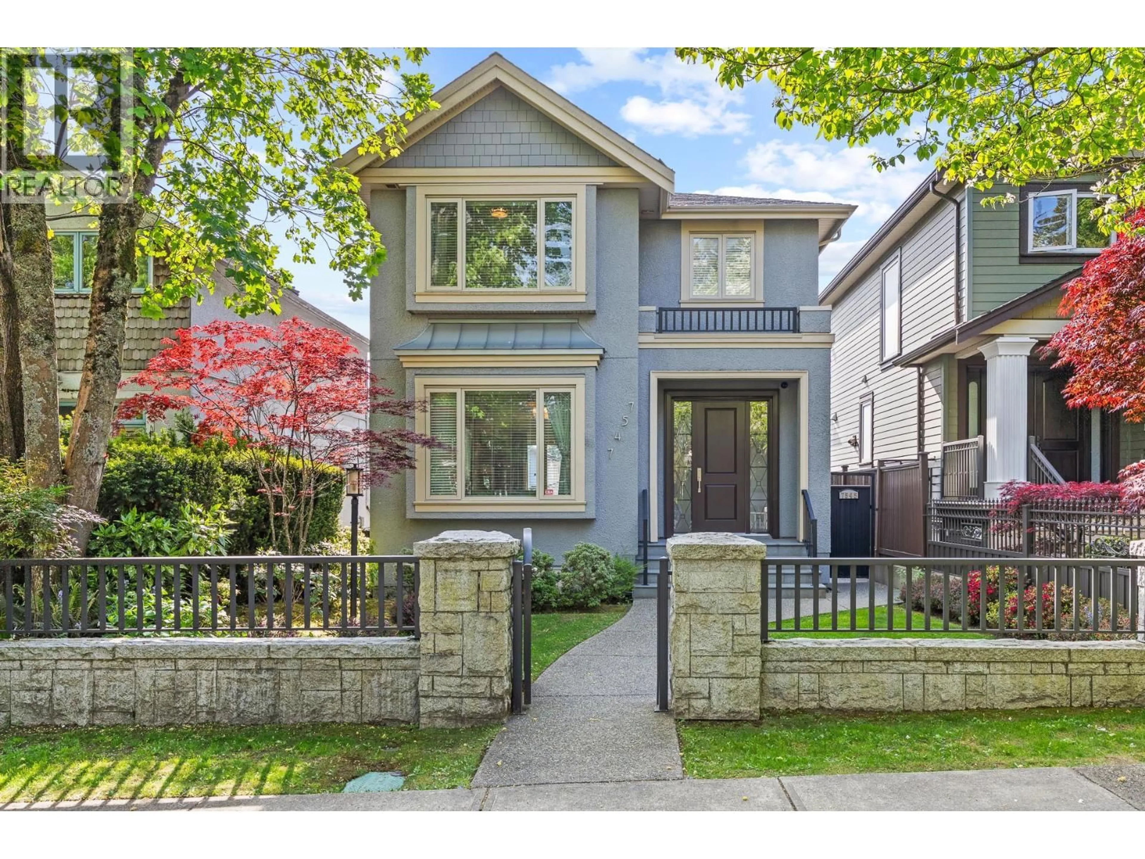 Home with brick exterior material, street for 7547 SELKIRK STREET, Vancouver British Columbia V6P4H3