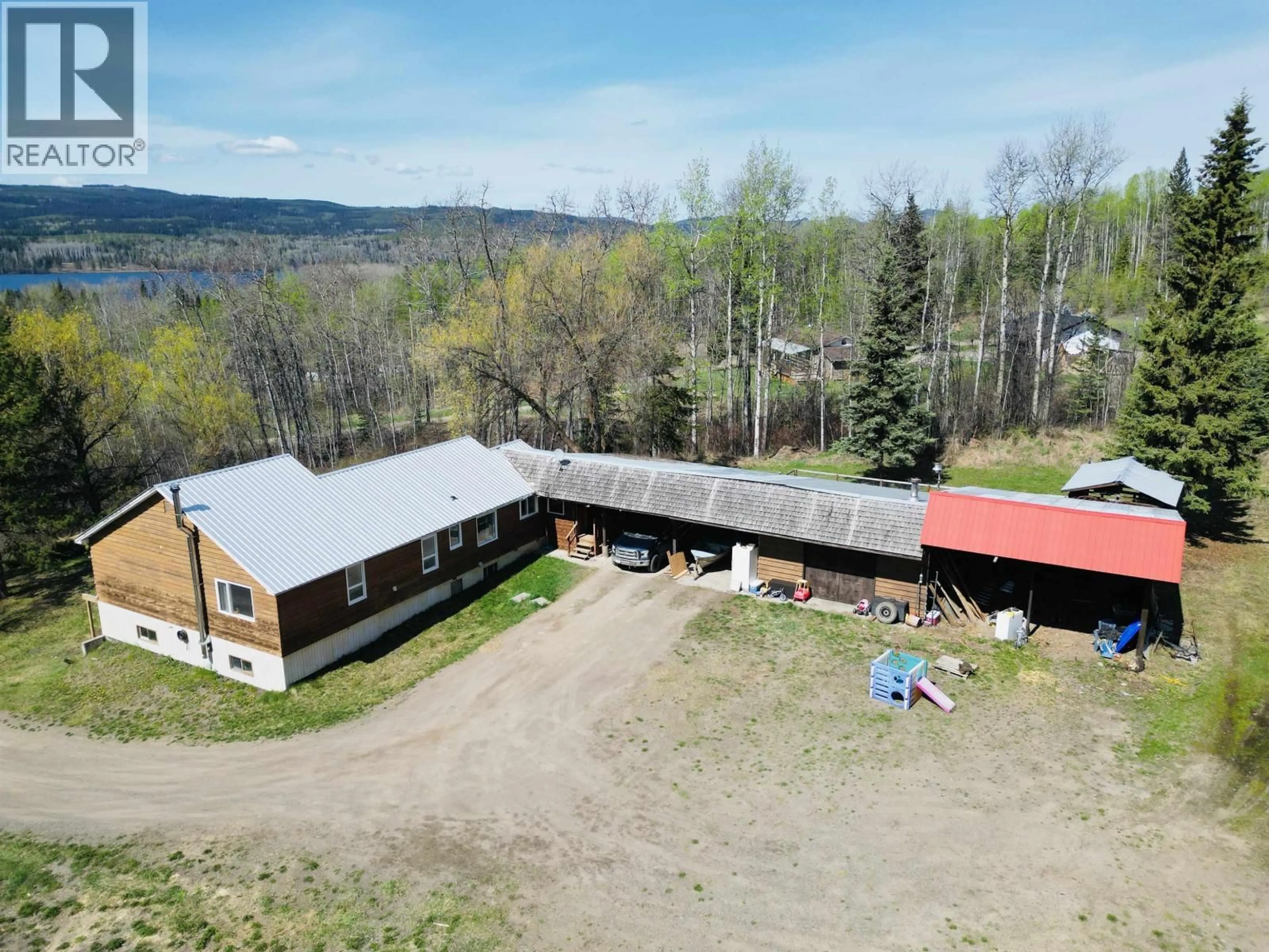 A pic from outside/outdoor area/front of a property/back of a property/a pic from drone, building for 2500 BENNETT ROAD, Burns Lake British Columbia V0J1E1