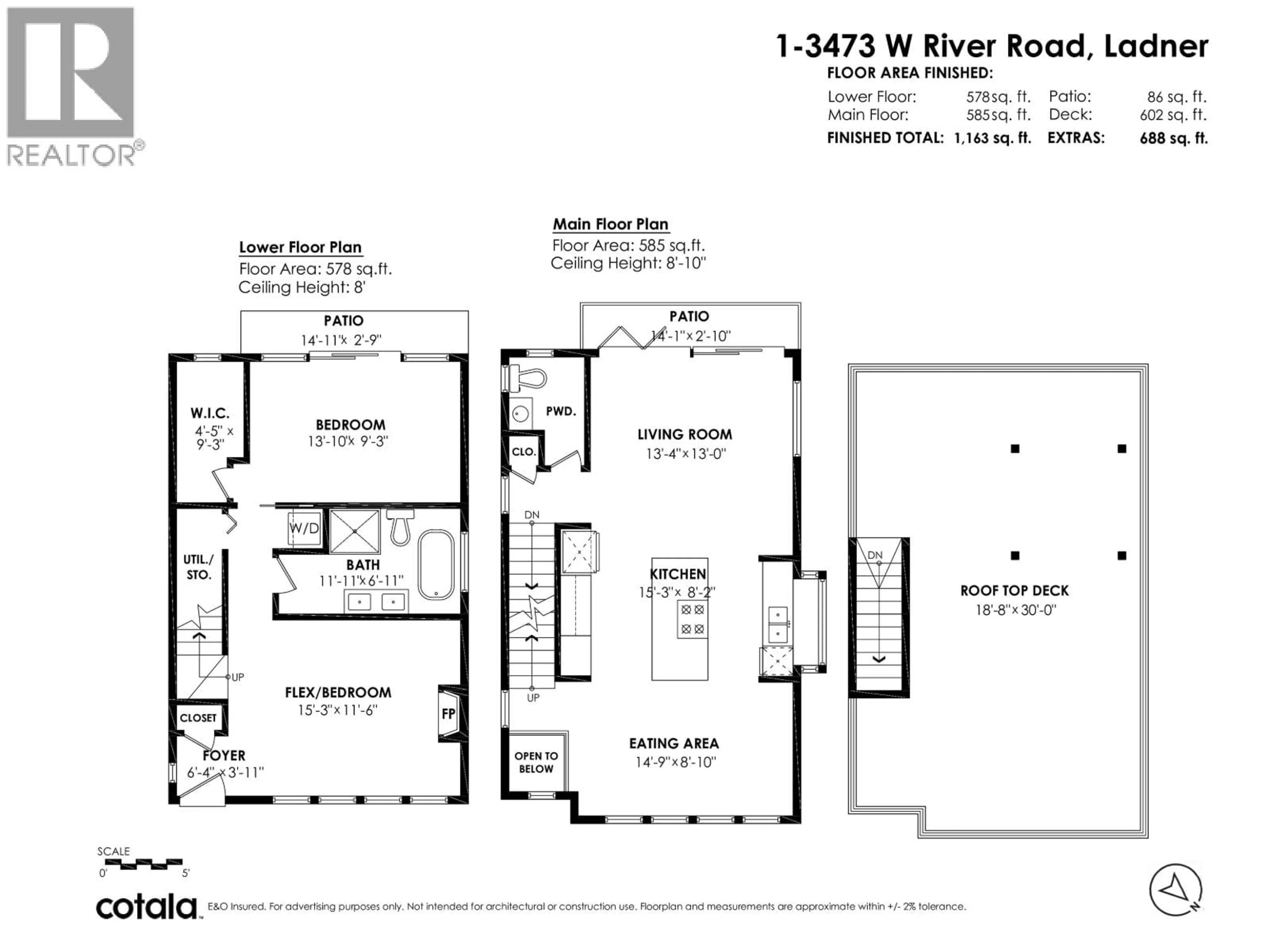 Floor plan for 1 - 3473 RIVER ROAD, Delta British Columbia V4K5E9