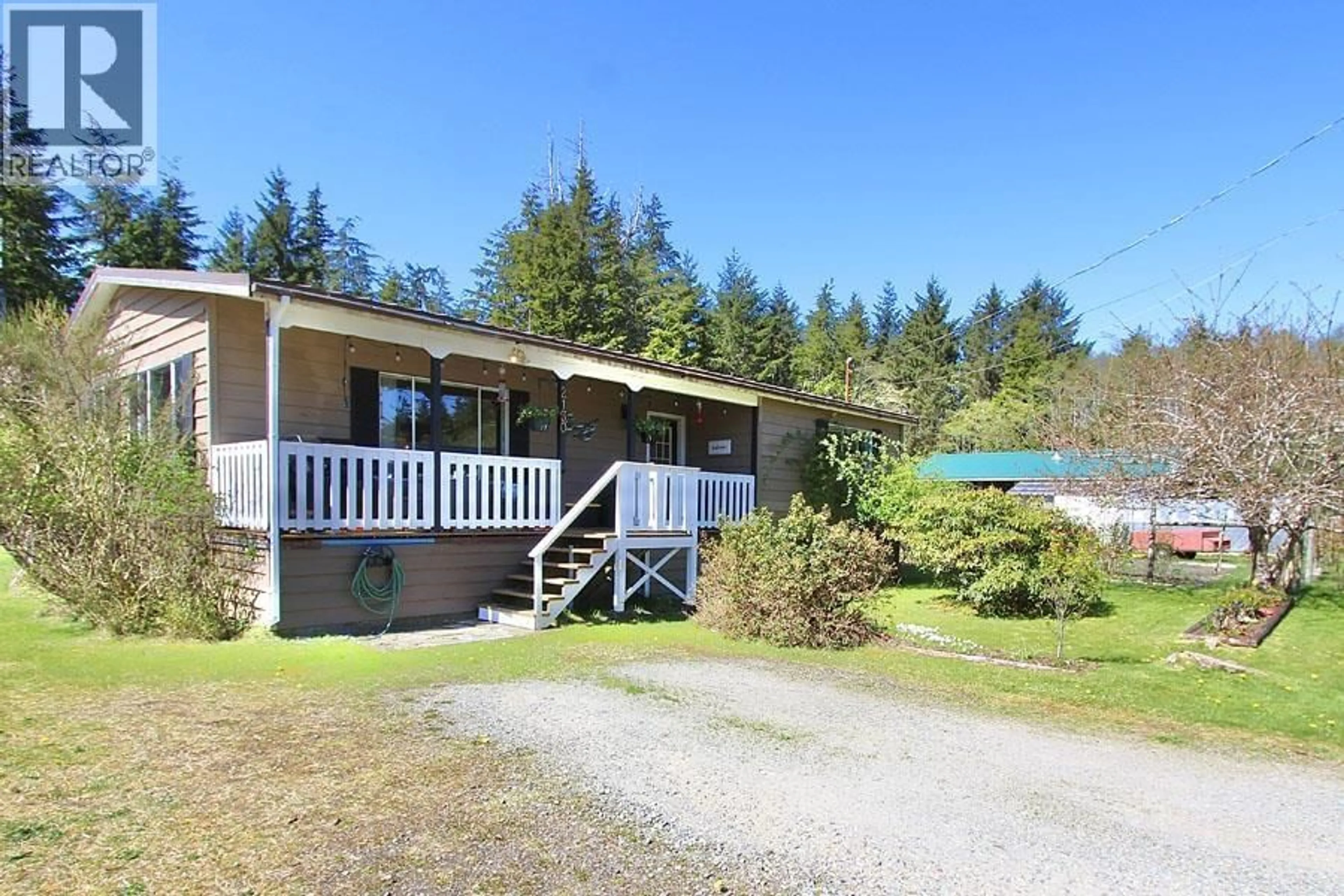 A pic from outside/outdoor area/front of a property/back of a property/a pic from drone, water/lake/river/ocean view for 2130 TEAL BOULEVARD, Masset British Columbia V0T1M0