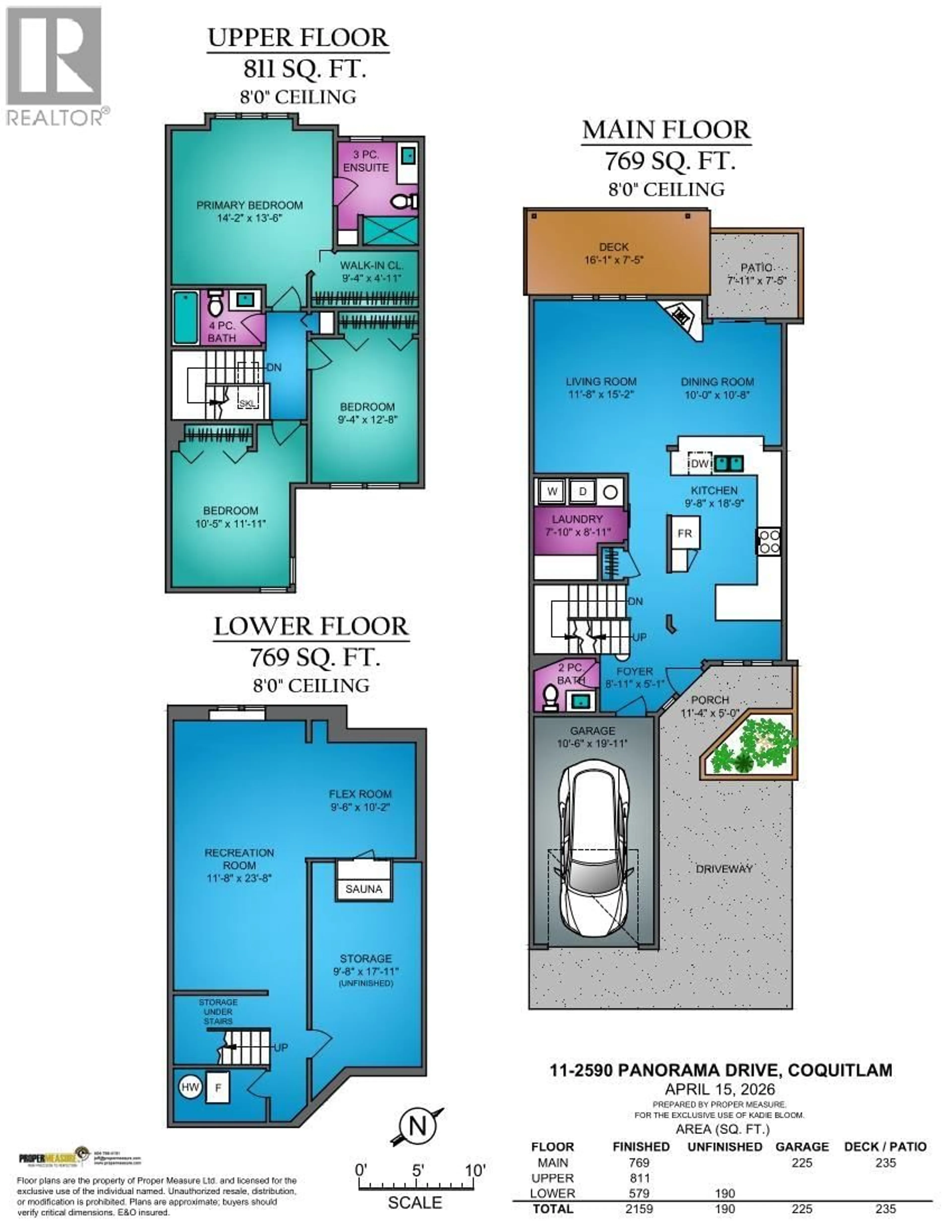 Floor plan for 11 - 2590 PANORAMA DRIVE, Coquitlam British Columbia V3E2W9