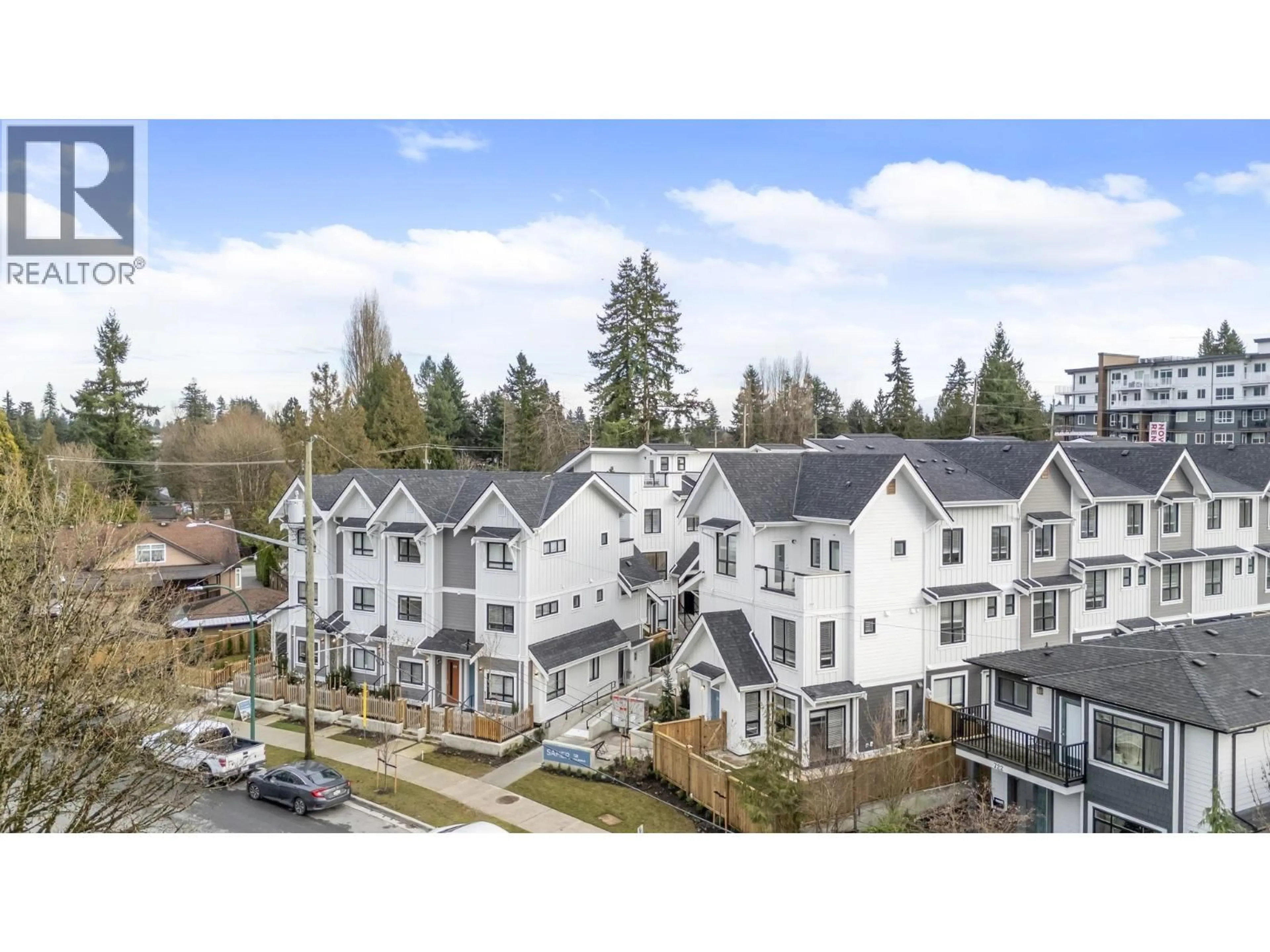 A pic from outside/outdoor area/front of a property/back of a property/a pic from drone, mountain view for 14 - 728 LEA AVENUE, Coquitlam British Columbia V3J0S1