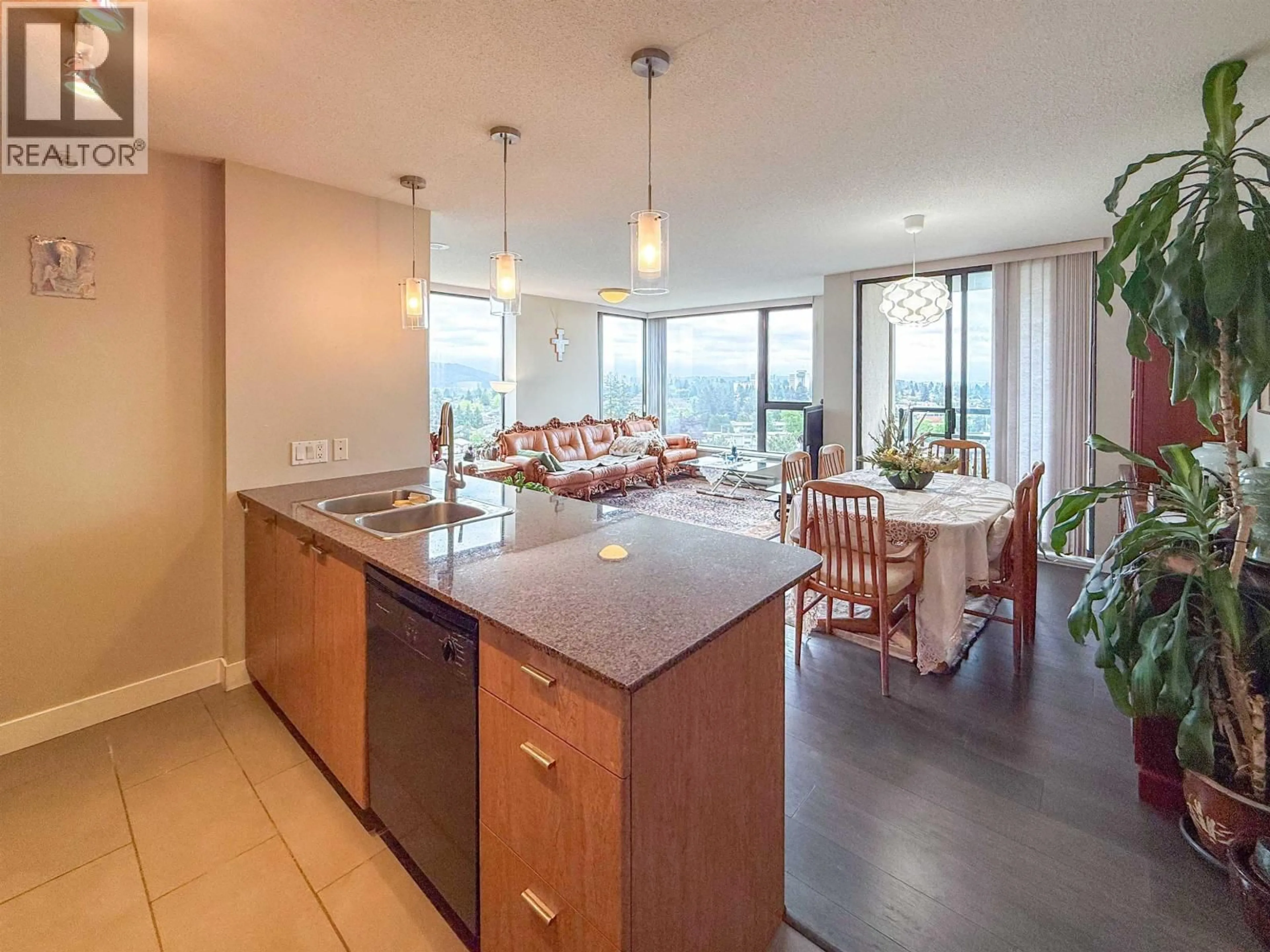 Open concept kitchen, ceramic/tile floor for 1403 - 7063 HALL AVENUE, Burnaby British Columbia V5E0A5