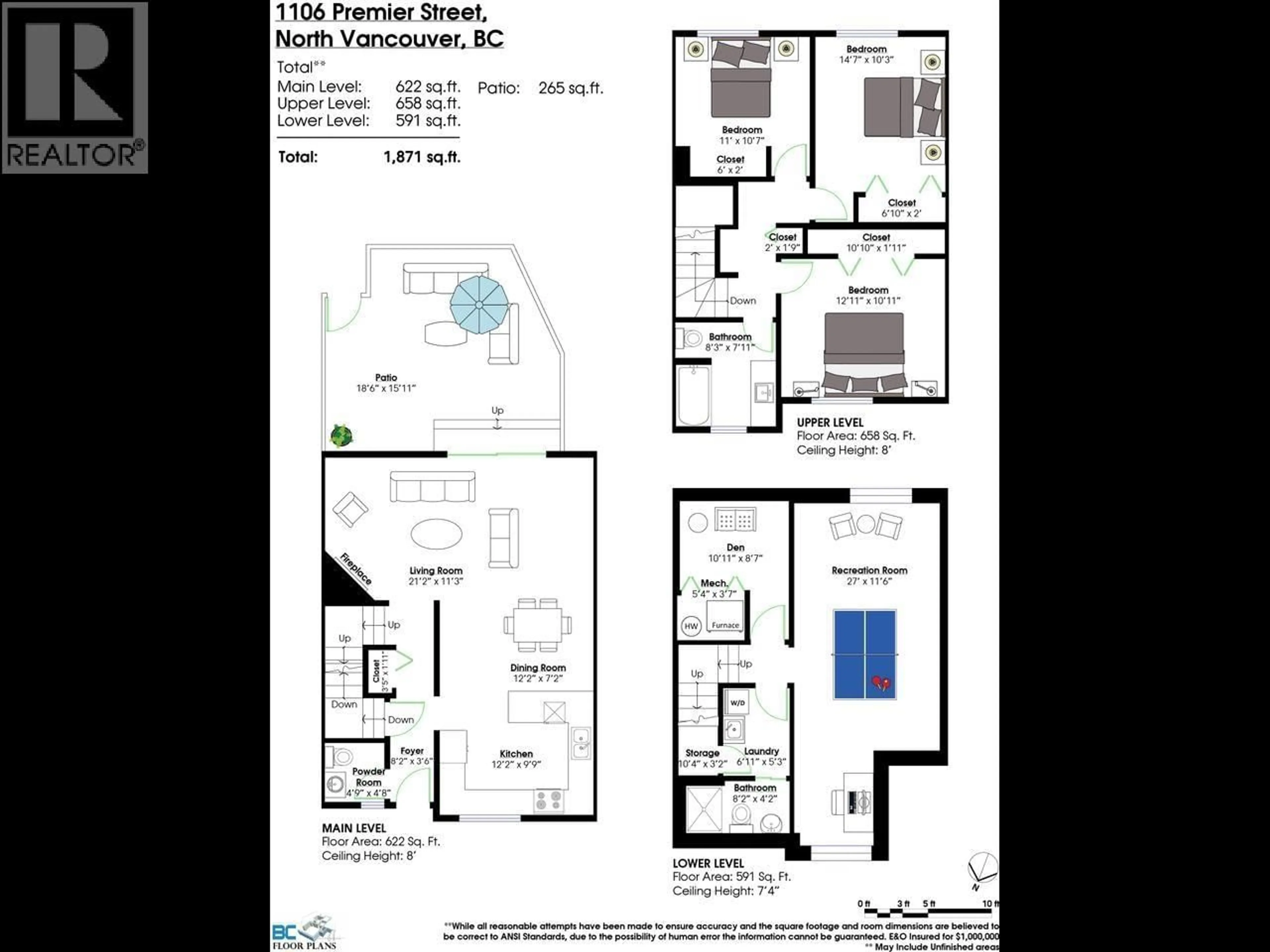 Floor plan for 1106 PREMIER STREET, North Vancouver British Columbia V7J2H3