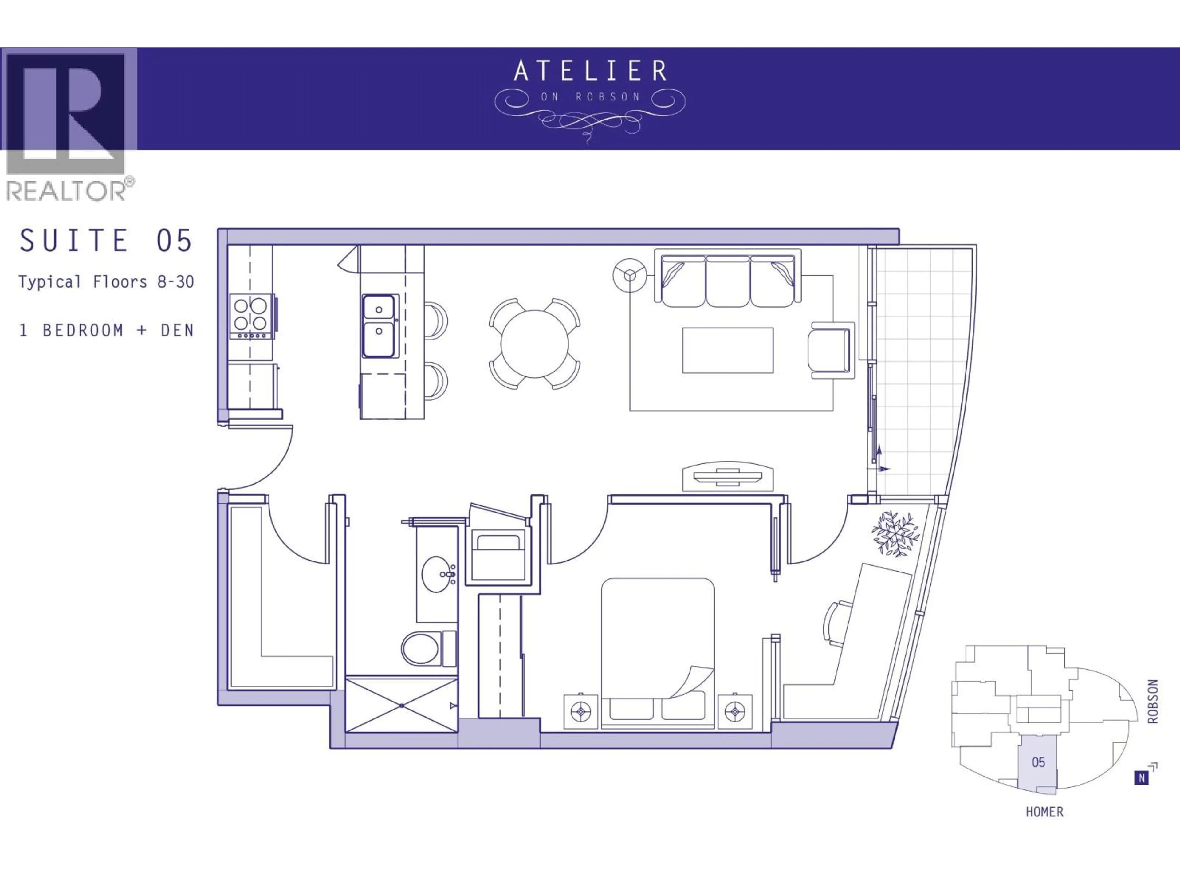 Floor plan for 2205 - 833 HOMER STREET, Vancouver British Columbia V6B0H4