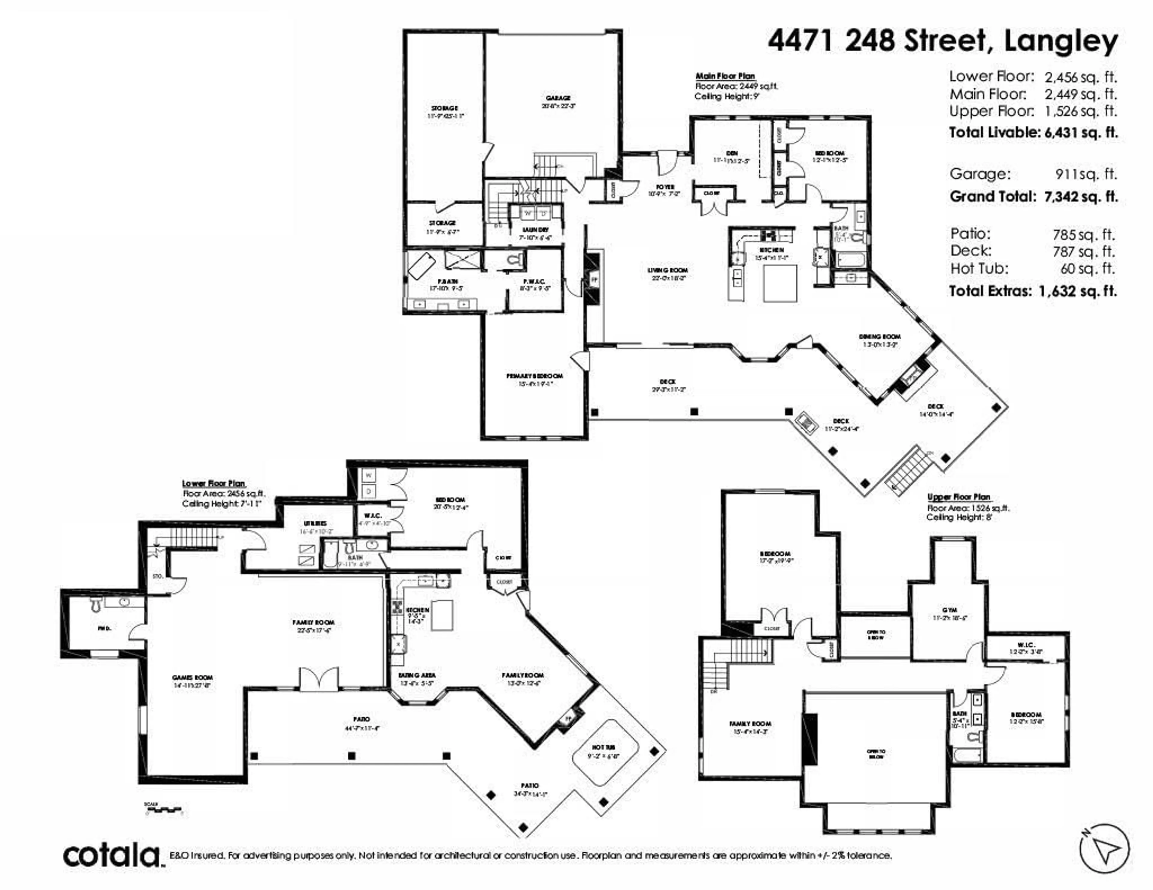 Floor plan for 4471 248 STREET, Langley British Columbia V4W1E1