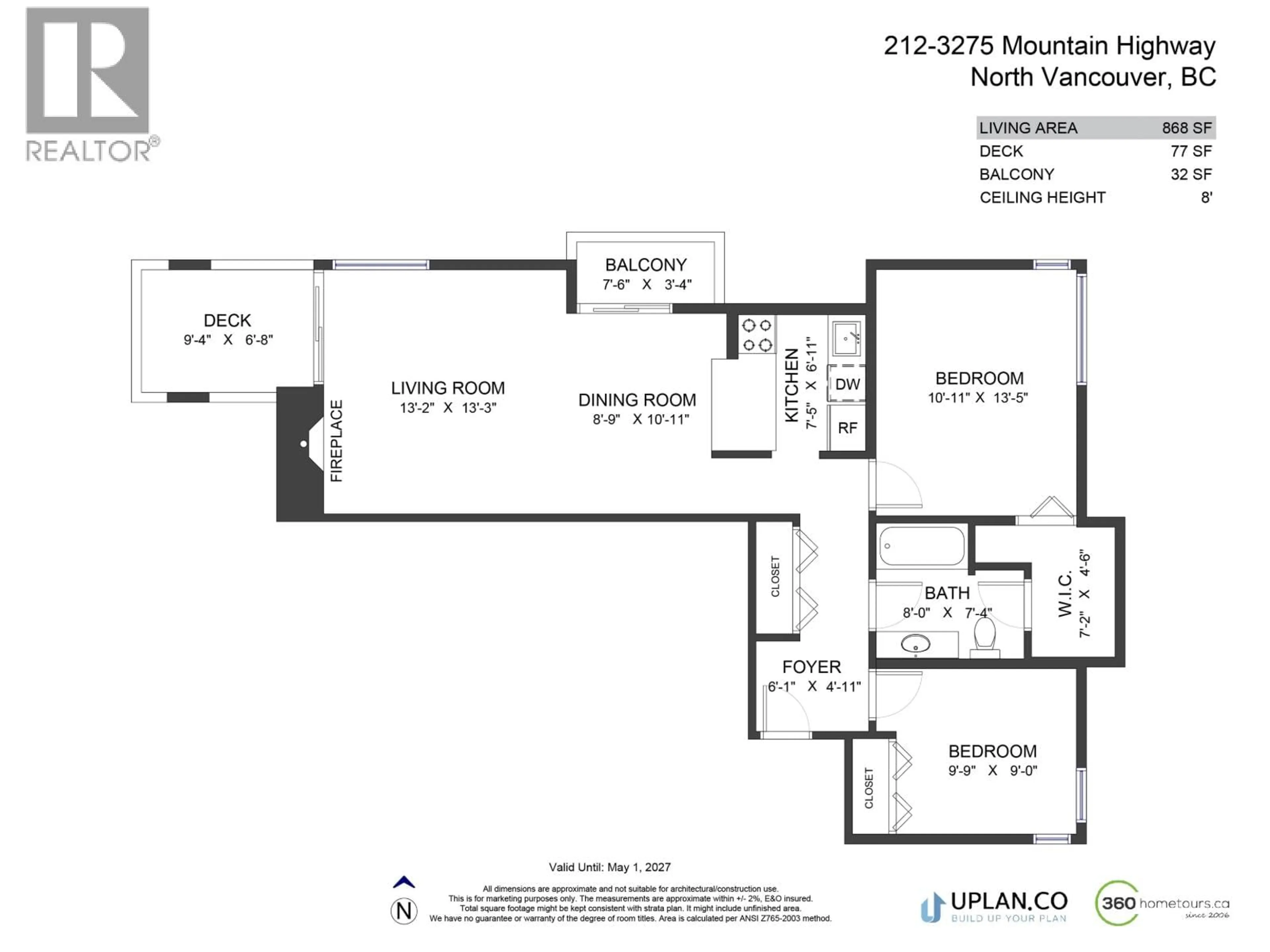 Floor plan for 212 - 3275 MOUNTAIN HIGHWAY, North Vancouver British Columbia V7K2H4