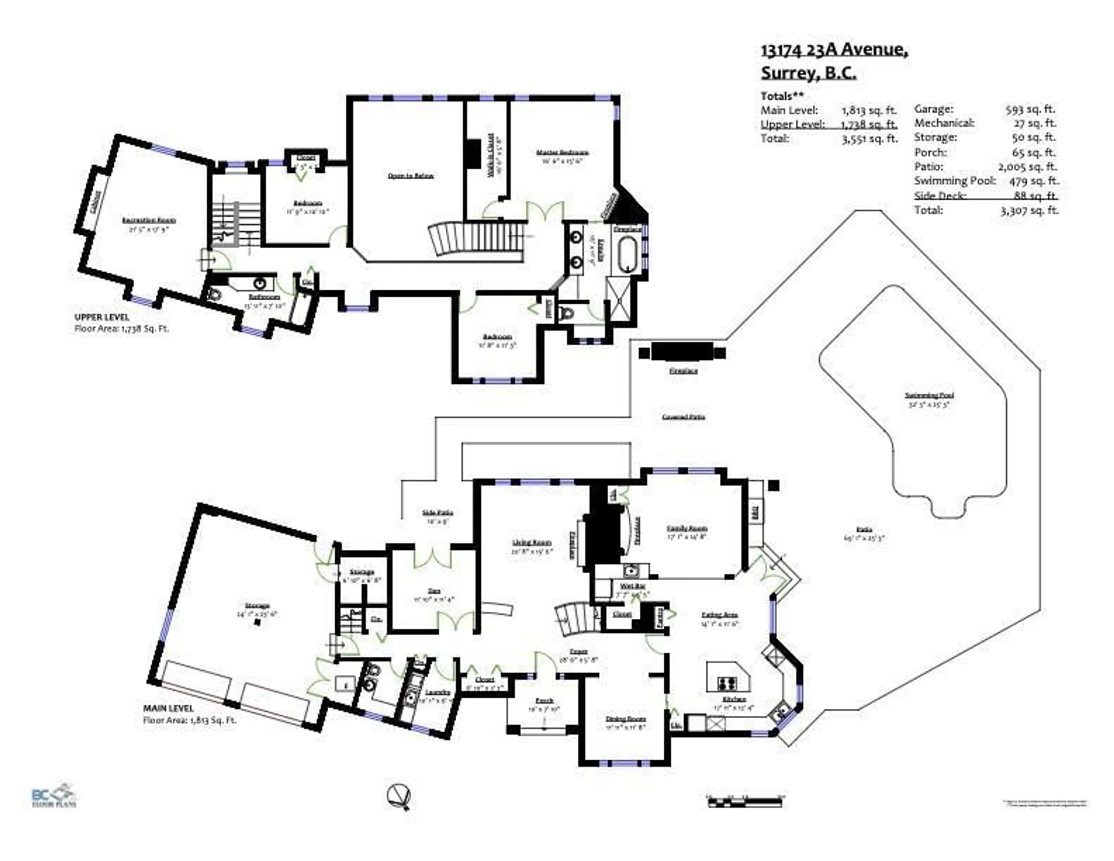 Floor plan for 13174 23A AVENUE, Surrey British Columbia V4A9B2
