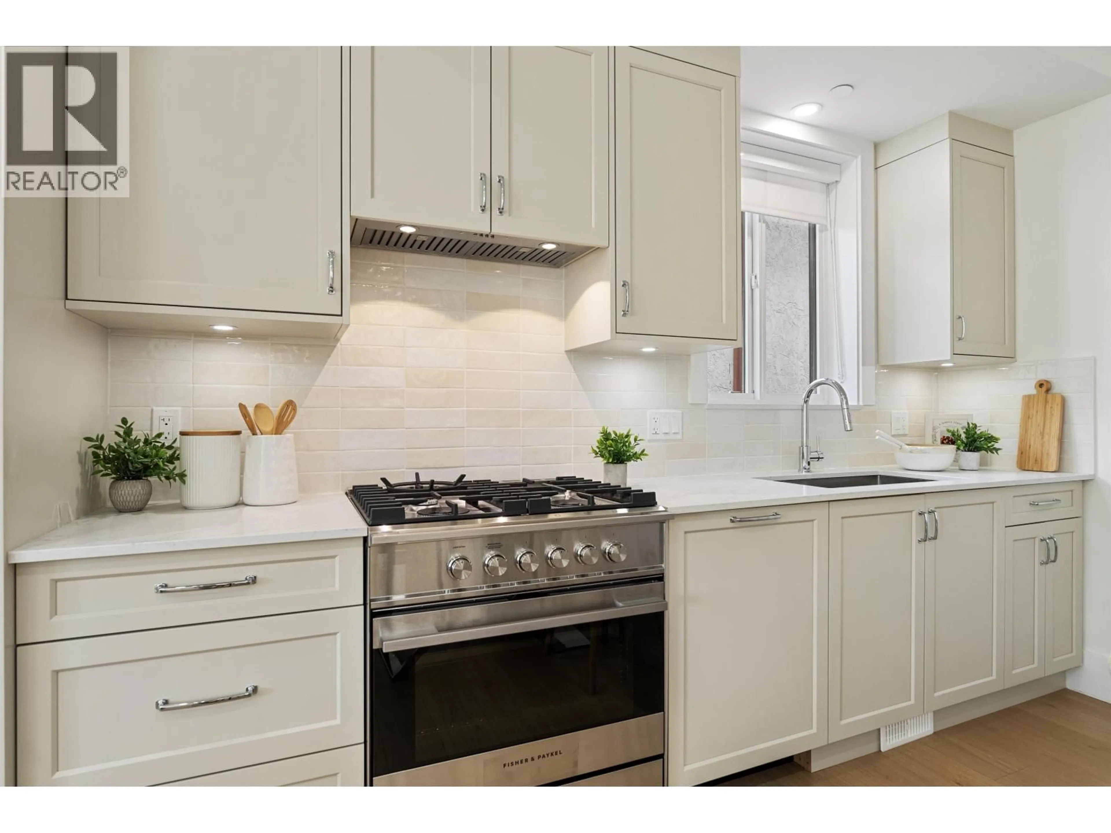 Contemporary kitchen, ceramic/tile floor for 1 - 2447 41 AVENUE, Vancouver British Columbia V5R2W2
