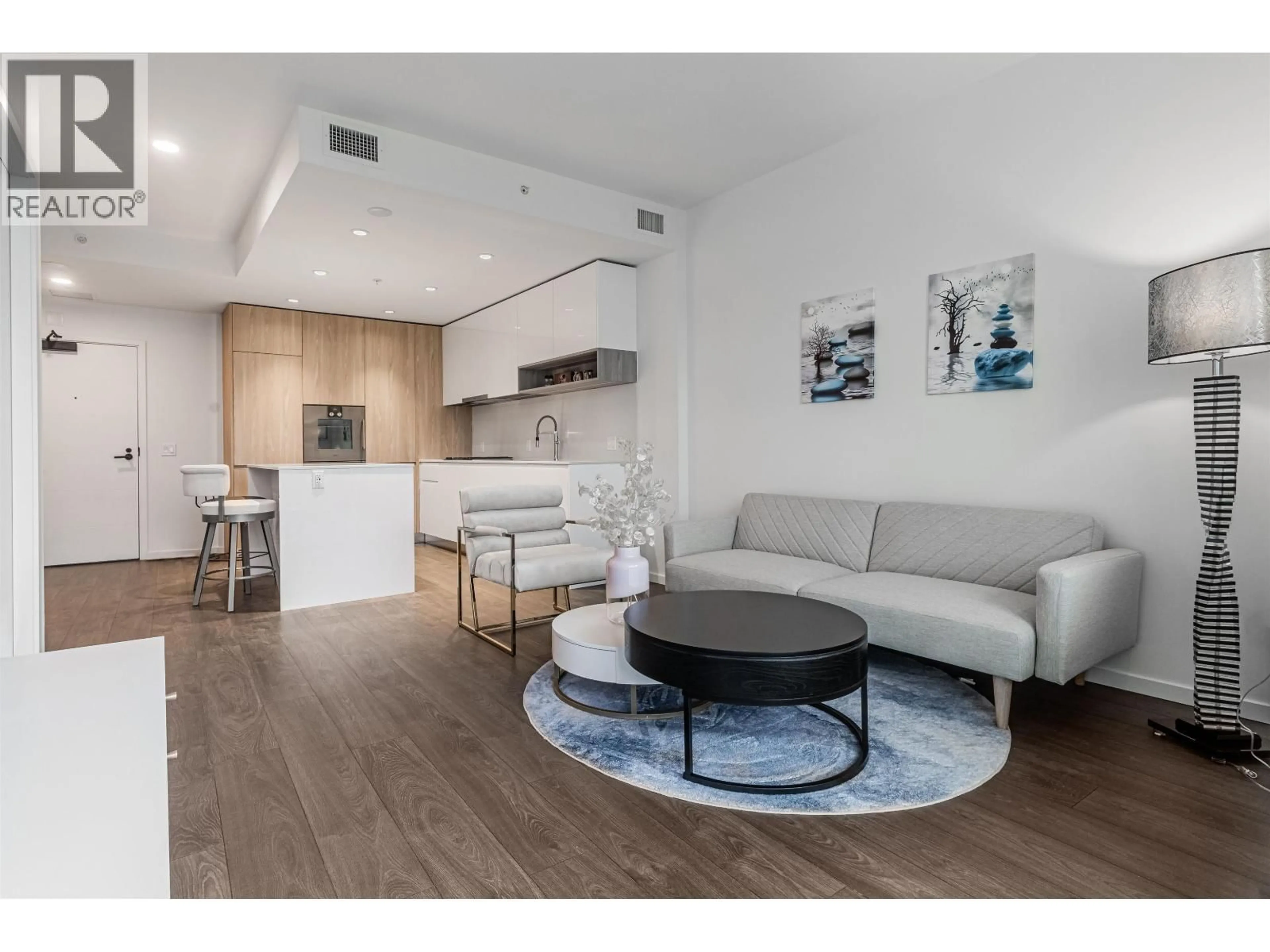 Living room with furniture, wood/laminate floor for 528 - 6300 MINORU BOULEVARD, Richmond British Columbia V6Y0N1
