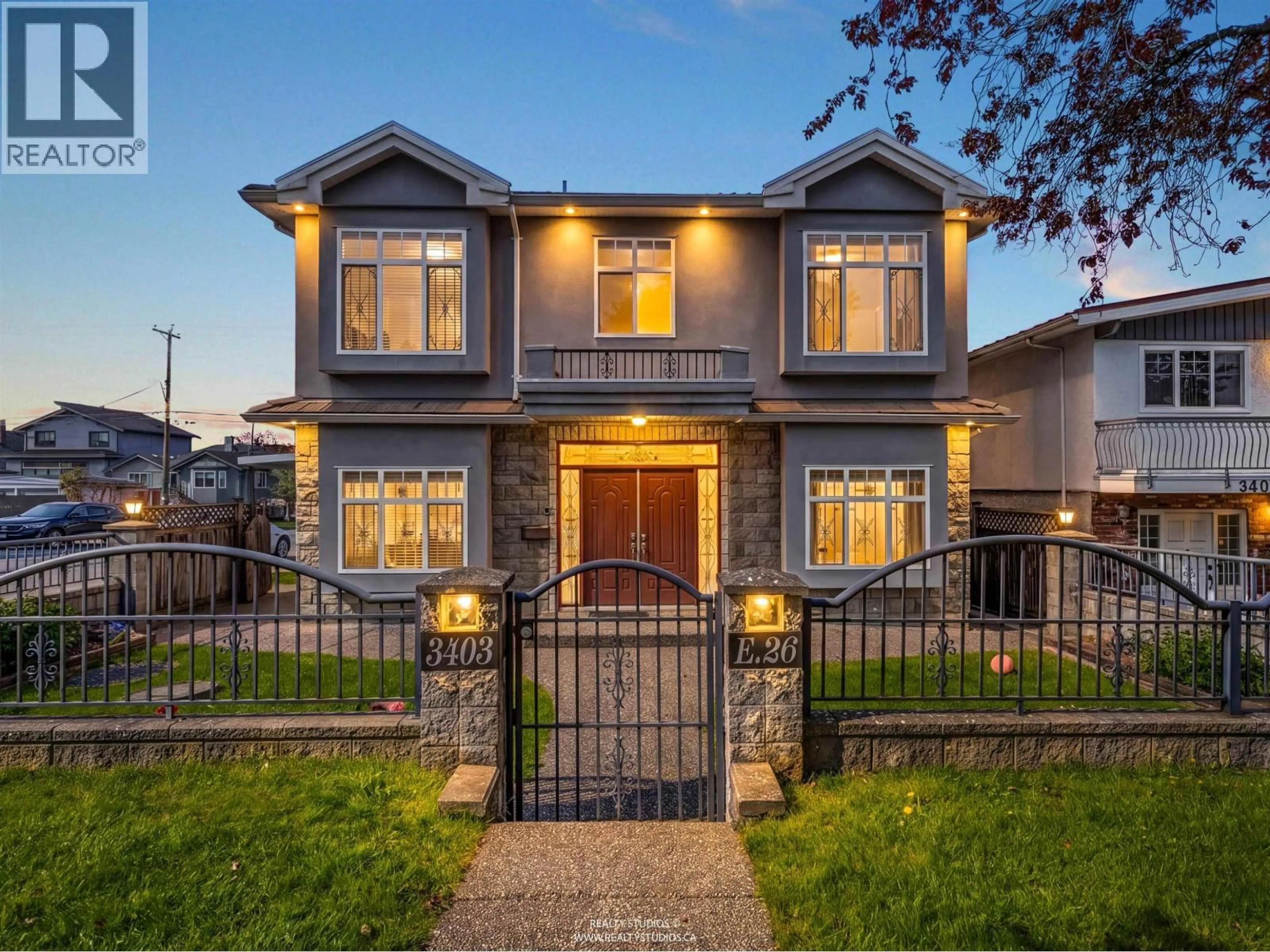 Home with brick exterior material, street for 3403 26TH AVENUE, Vancouver British Columbia V5R1M2