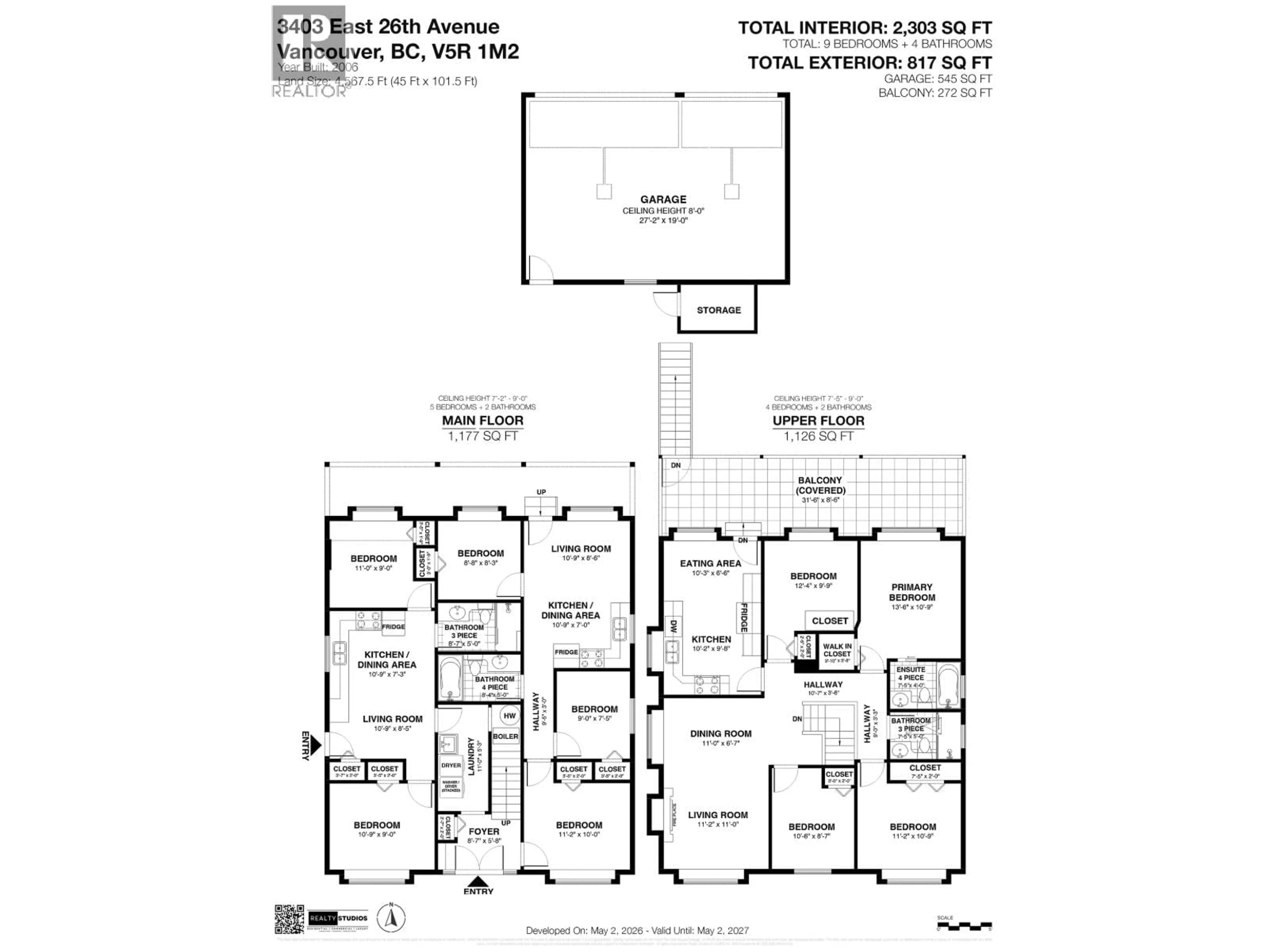 Floor plan for 3403 26TH AVENUE, Vancouver British Columbia V5R1M2